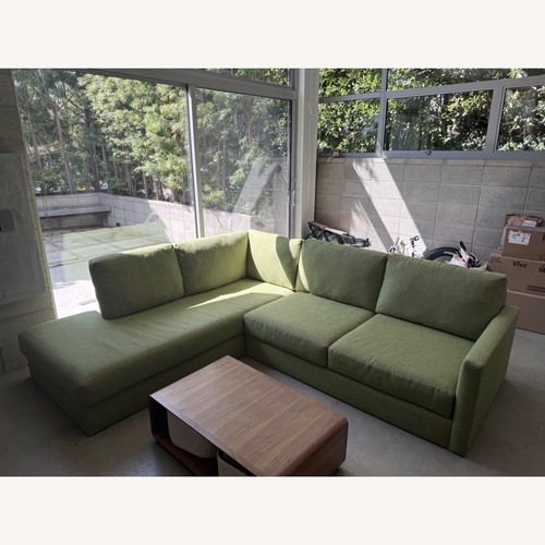 Used Apt2b Green Fabric 2 Piece Sectional for sale on AptDeco