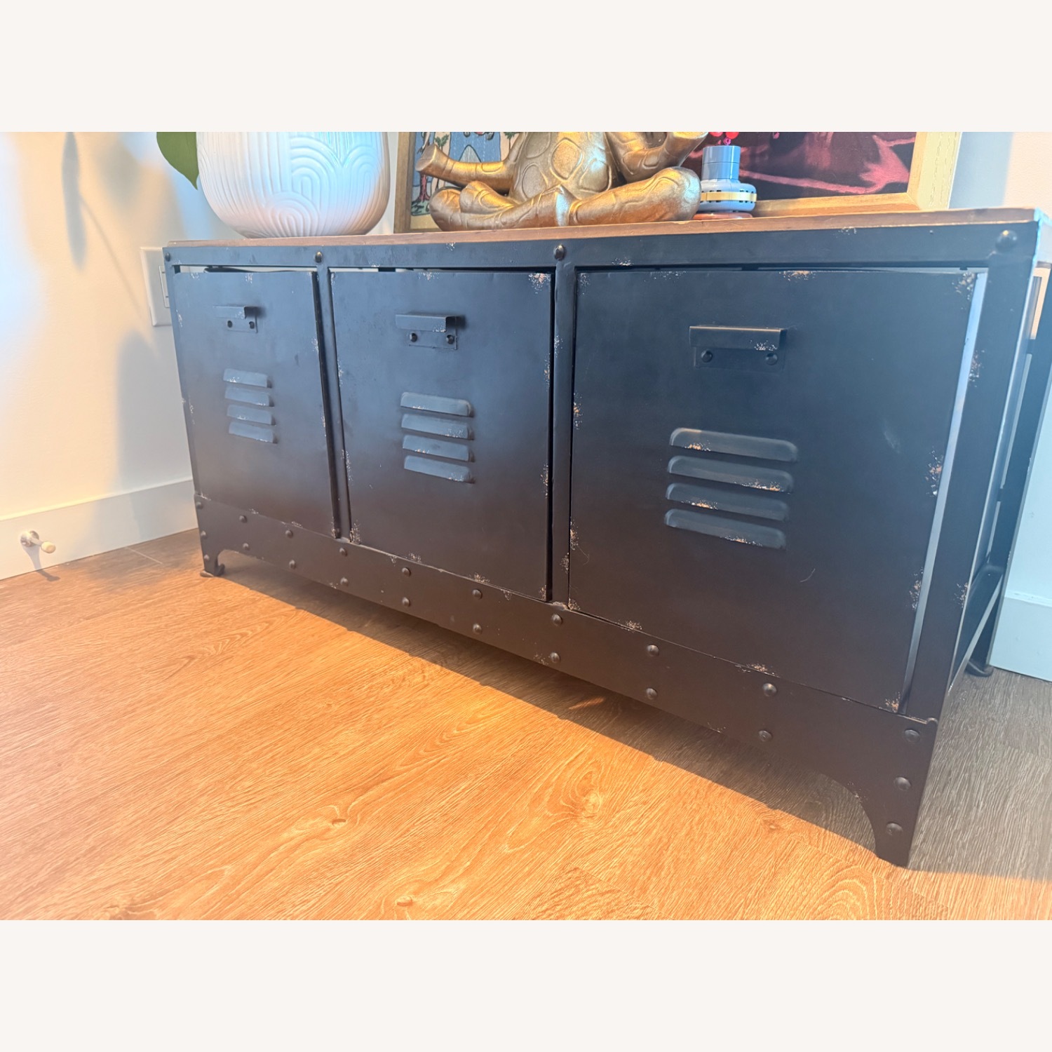 Industrial Metal and Wood 3 Drawer Storage - image-6