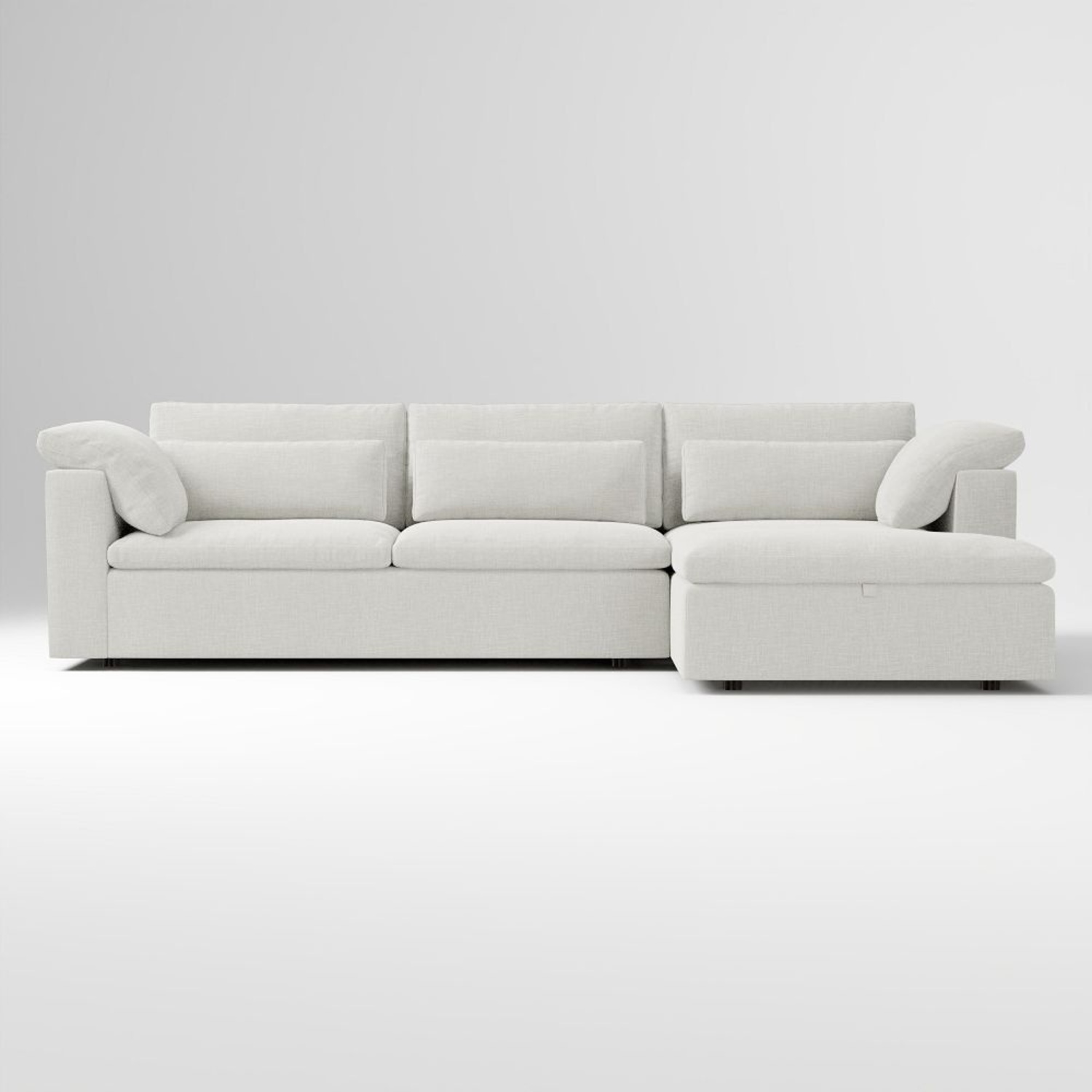 West Elm Harmony Sleeper Sectional + Storage Chaise - image-4