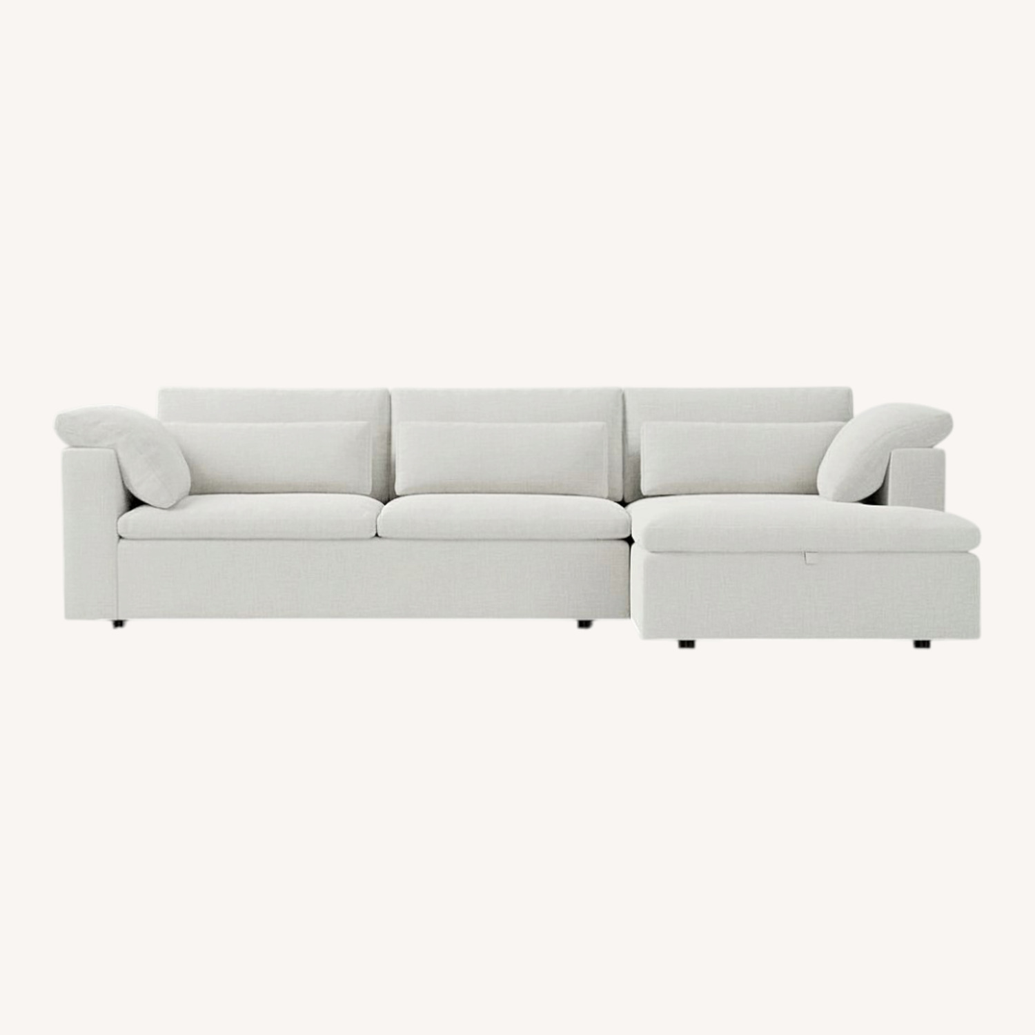West Elm Harmony Sleeper Sectional + Storage Chaise - image-0