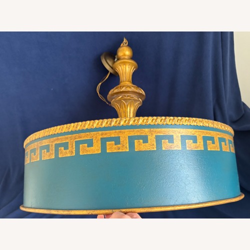 Used Roselli 5-Light Chandelier with Greek Key Detail for sale on AptDeco