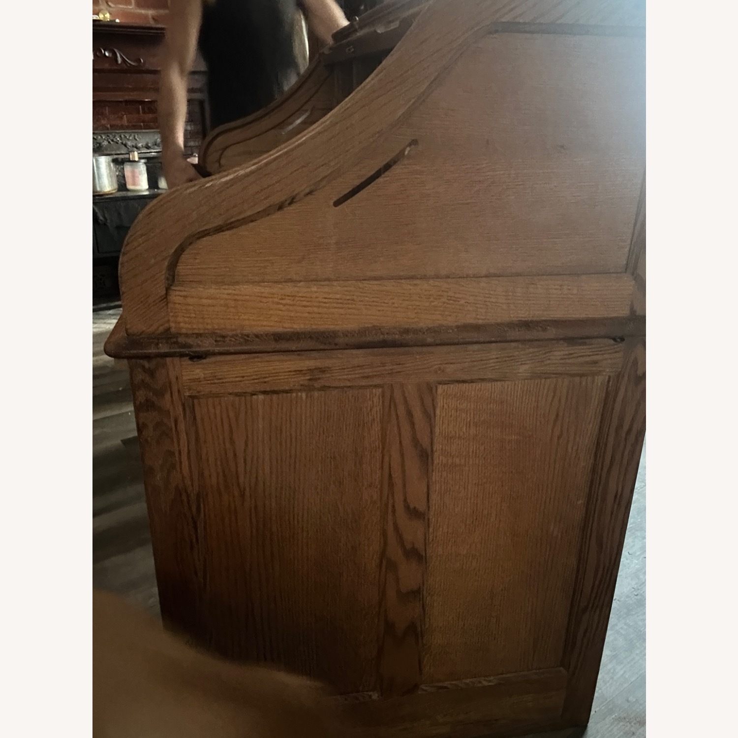 Jefferson Vintage/Antique Light Brown Wood Desk - image-6