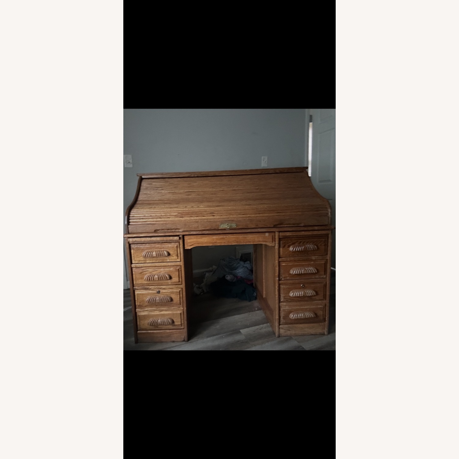 Jefferson Vintage/Antique Light Brown Wood Desk - image-8