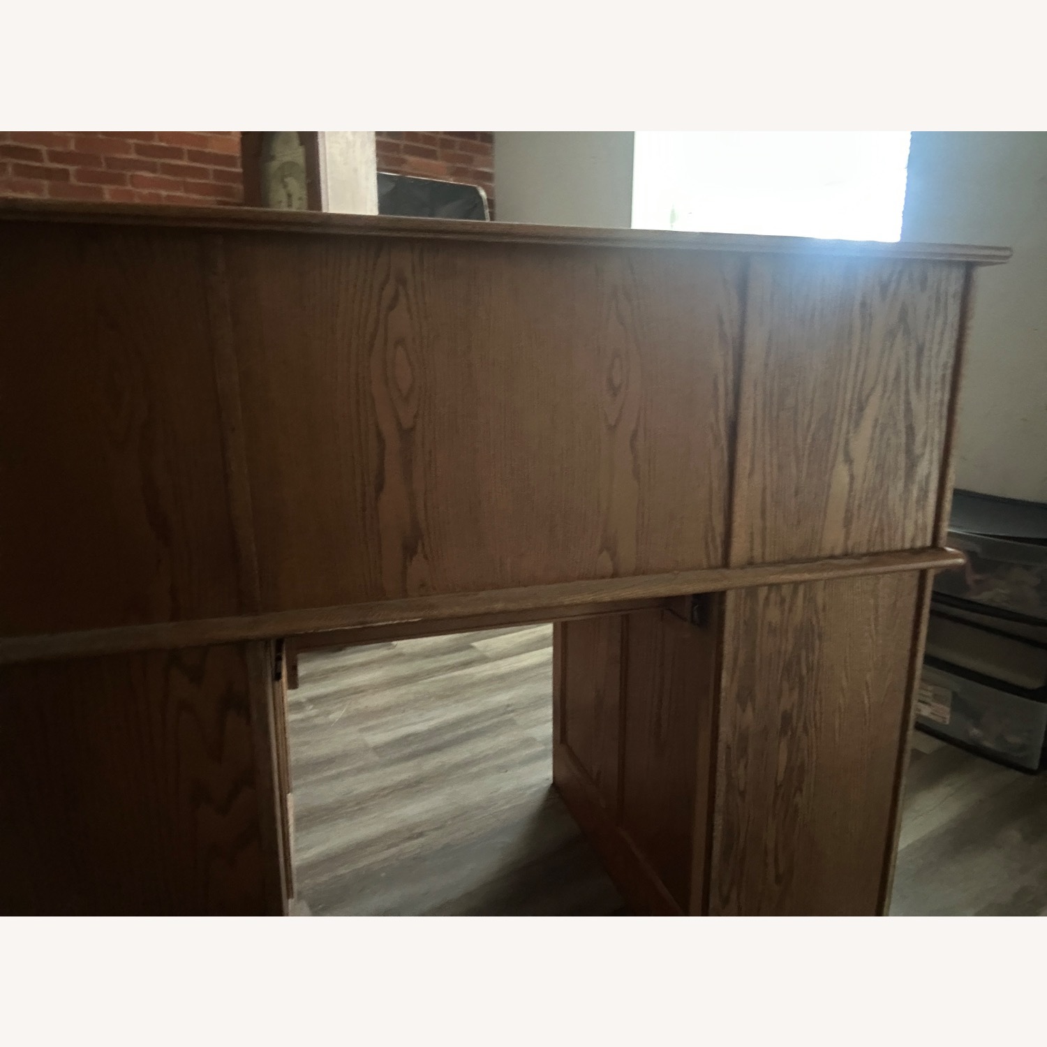Jefferson Vintage/Antique Light Brown Wood Desk - image-4