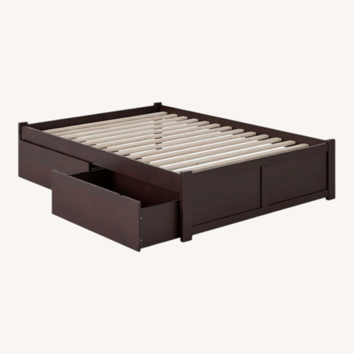 Used Atlantic Furniture Queen Storage Bed for sale on AptDeco