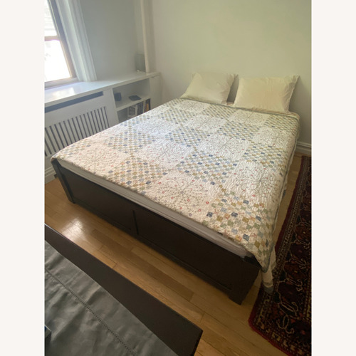 Used Atlantic Furniture Queen Storage Bed for sale on AptDeco