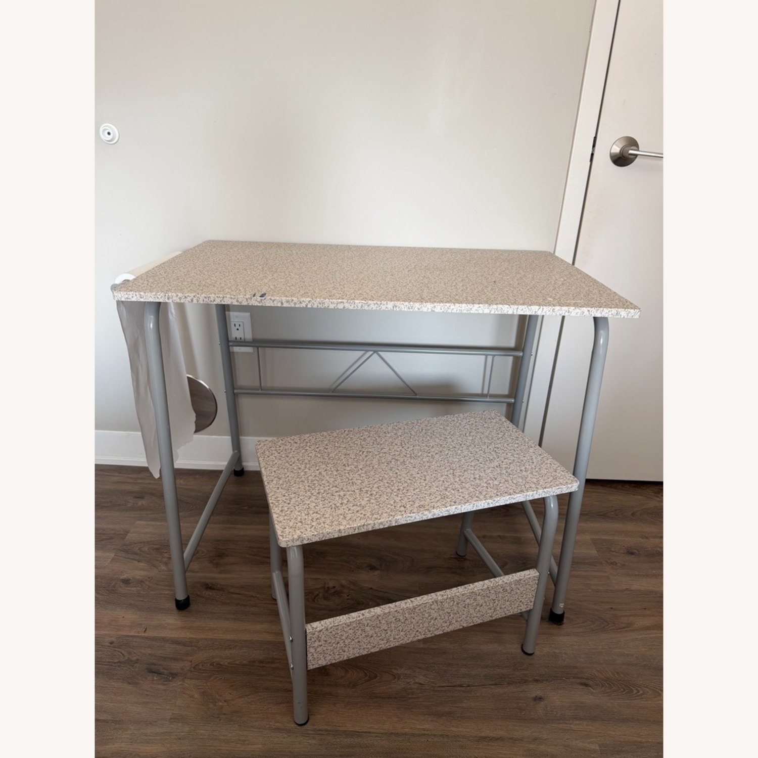 Children's Art Table with Bench - image-5