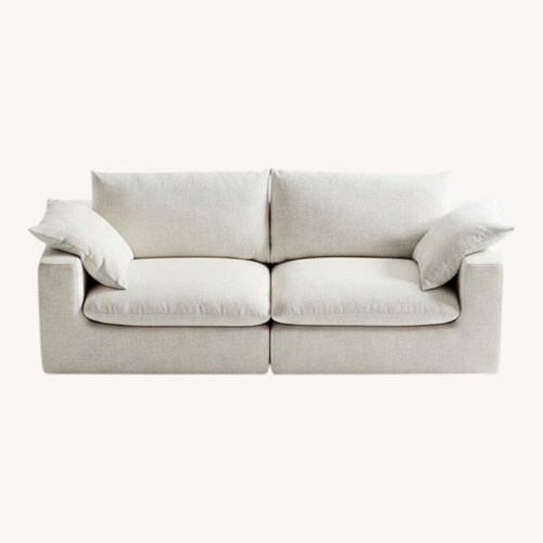 Used Castlery Light Gray Linen Armchair for sale on AptDeco
