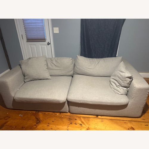 Used Castlery Light Gray Linen Armchair for sale on AptDeco
