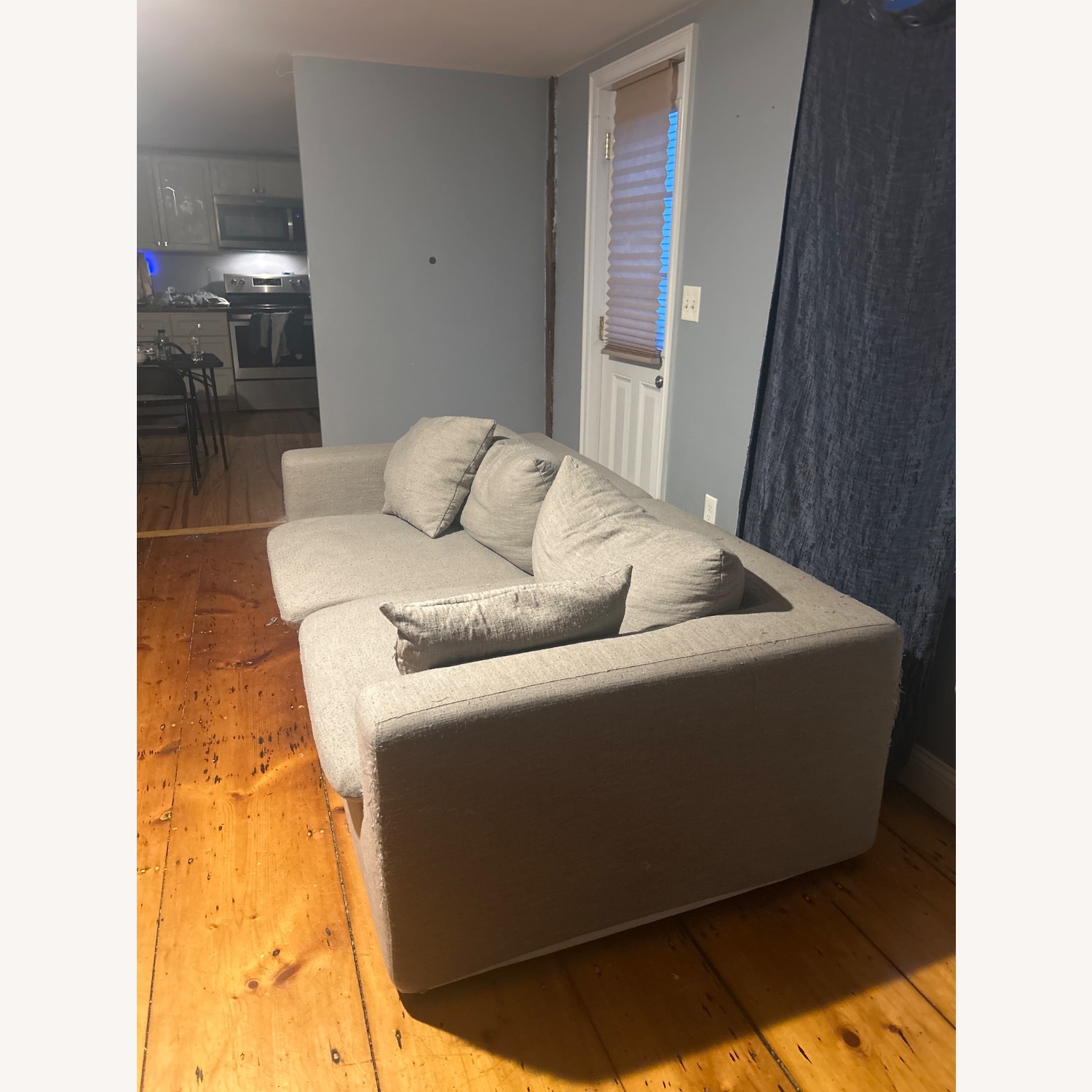 Castlery Light Gray Linen Armchair - image-3