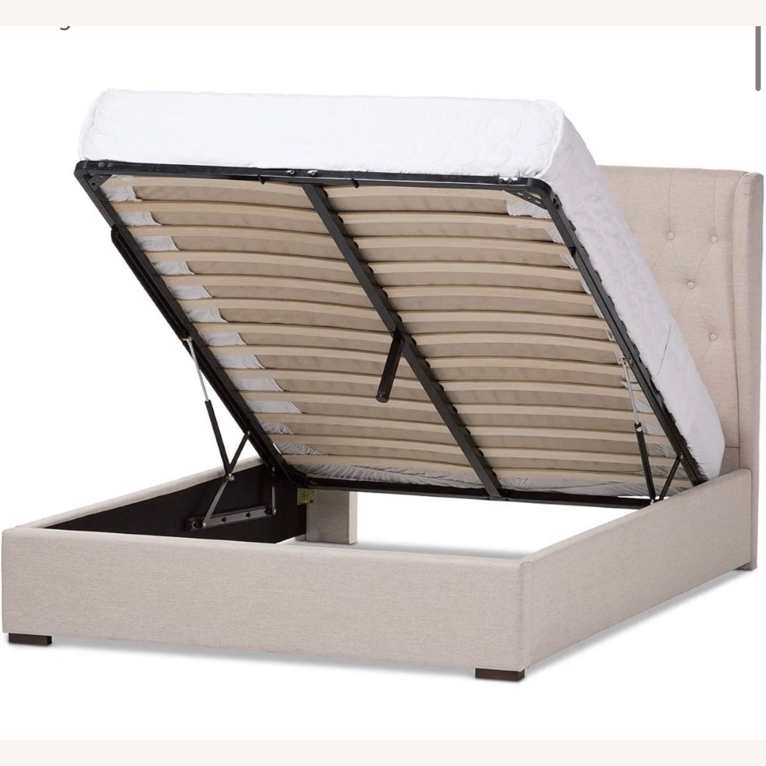 Target Tufted Queen Storage Platform Bed in Beige - image-2