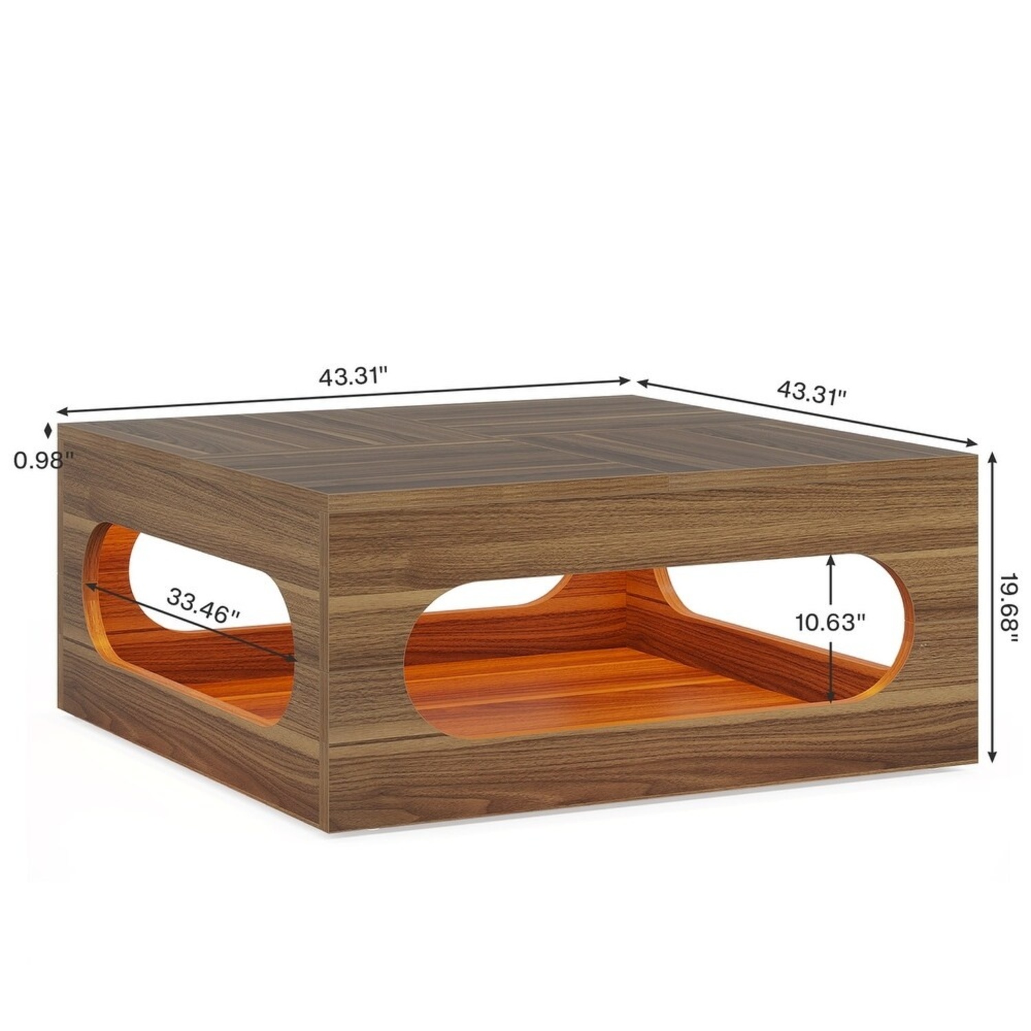 Bed Bath & Beyond Large Wooden Square Coffee Table  - image-10