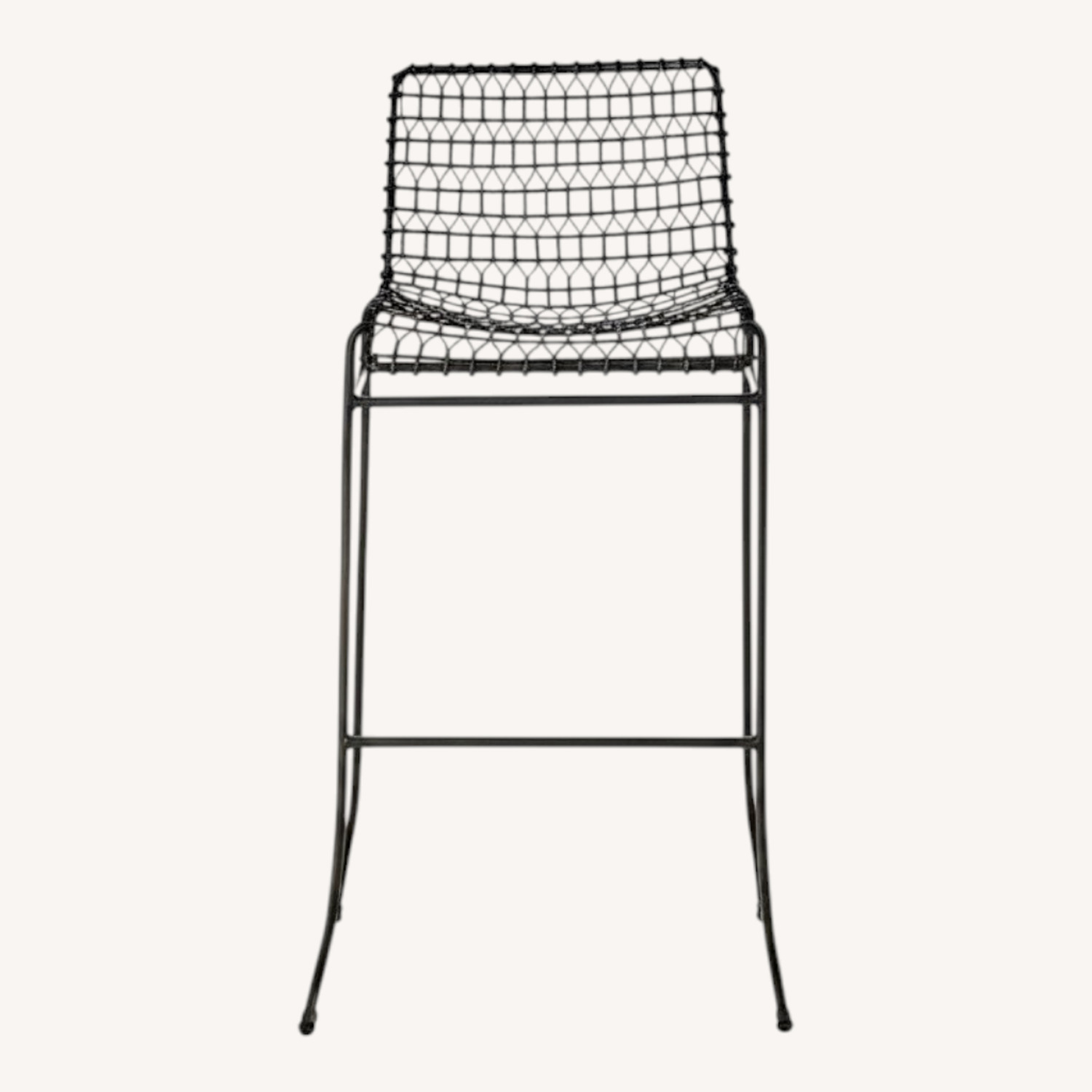Crate & Barrel Tig Metal Bar Stool - image-0
