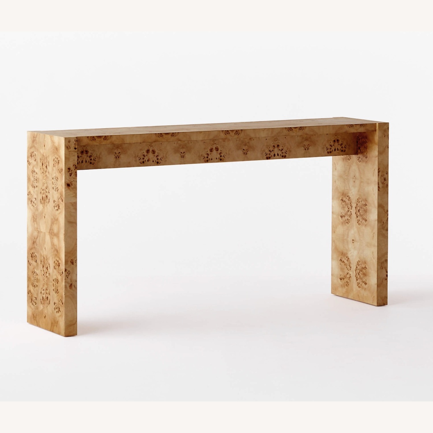 CB2 Burl Wood Console Table - image-1
