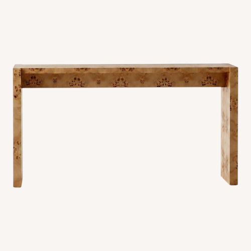 Used CB2 Burl Wood Console Table for sale on AptDeco
