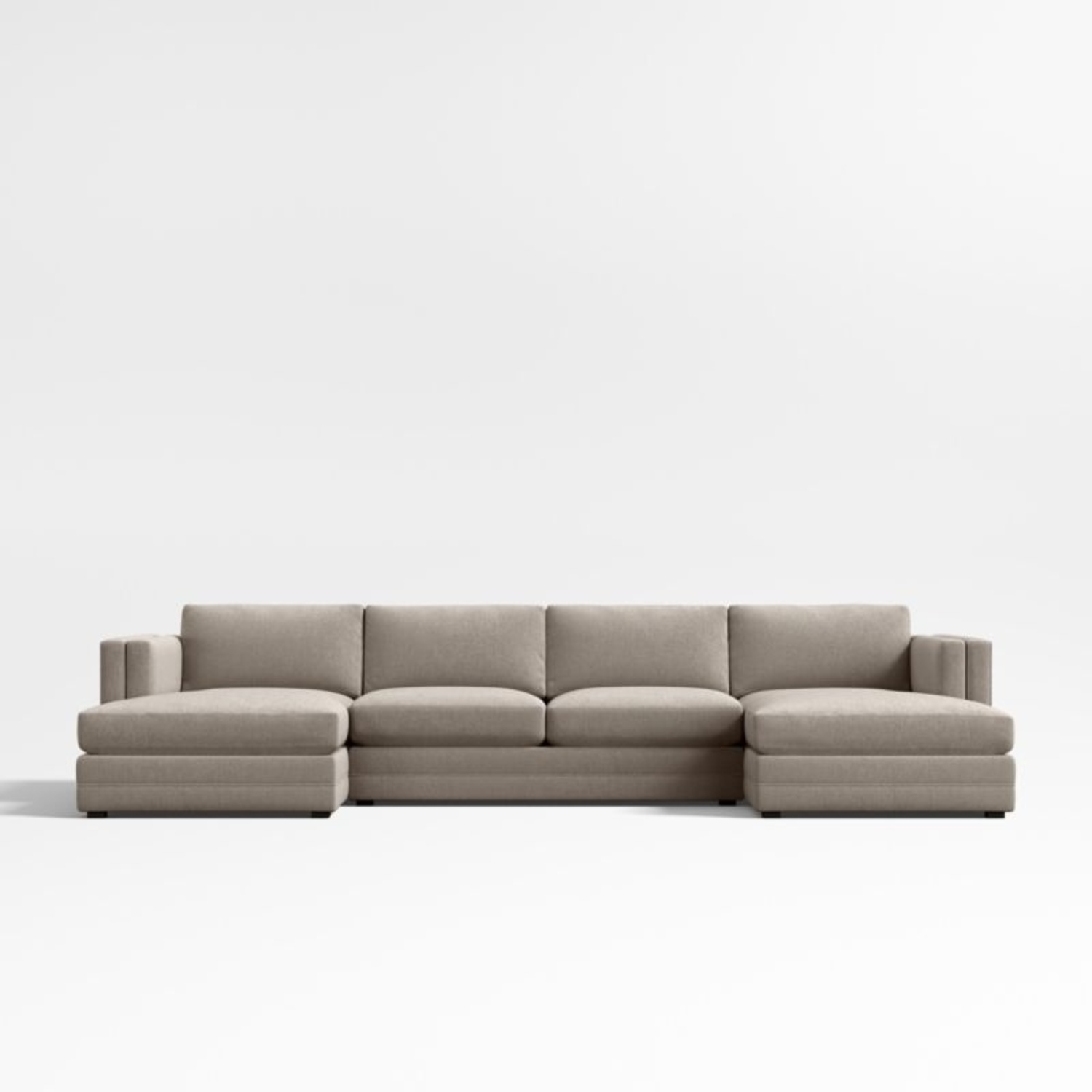 Crate & Barrel Light Gray 3+ Piece Sectional - image-6