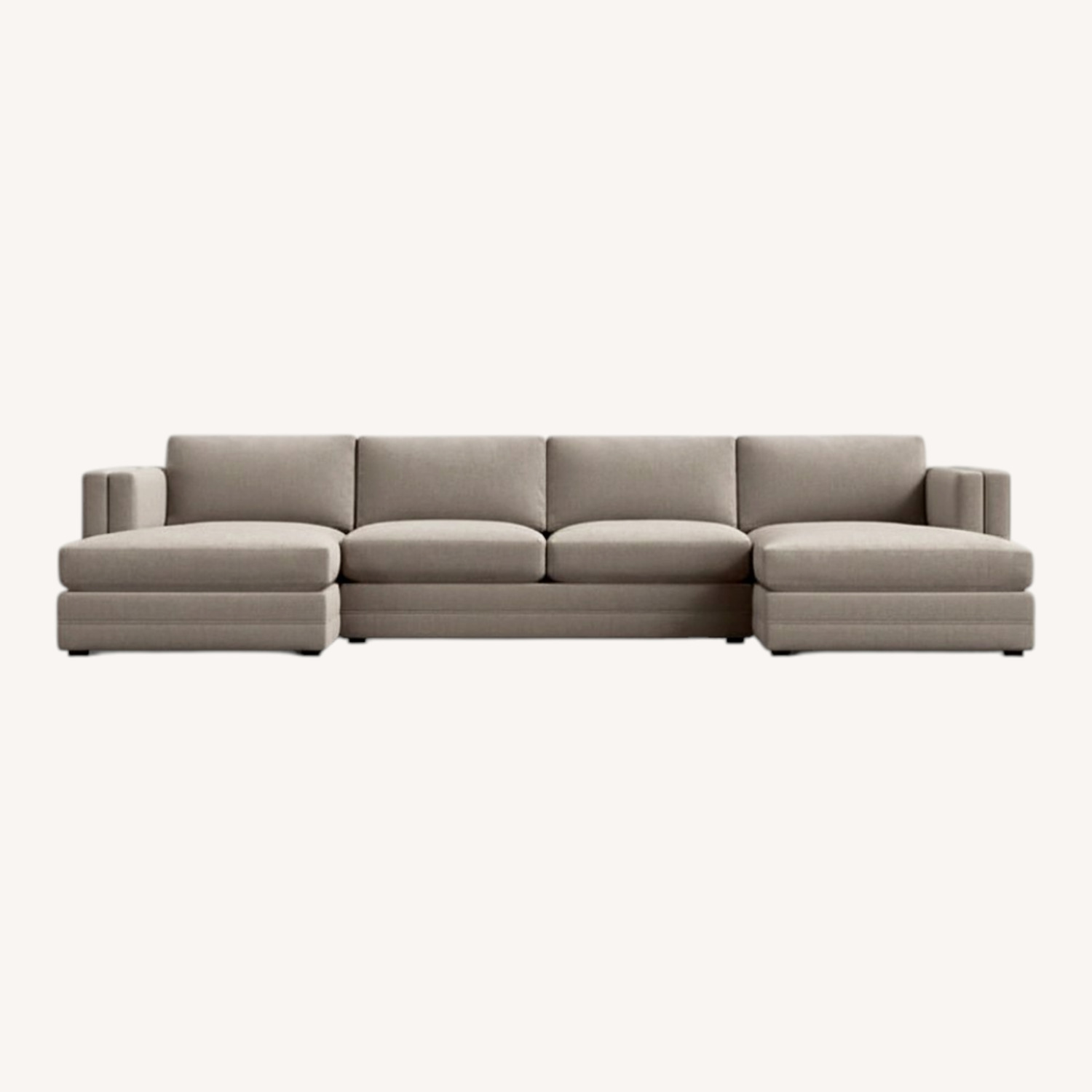 Crate & Barrel Light Gray 3+ Piece Sectional - image-0