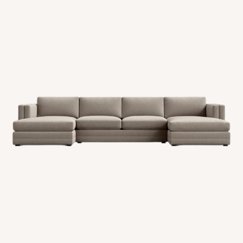 Used Crate & Barrel Light Gray 3+ Piece Sectional for sale on AptDeco