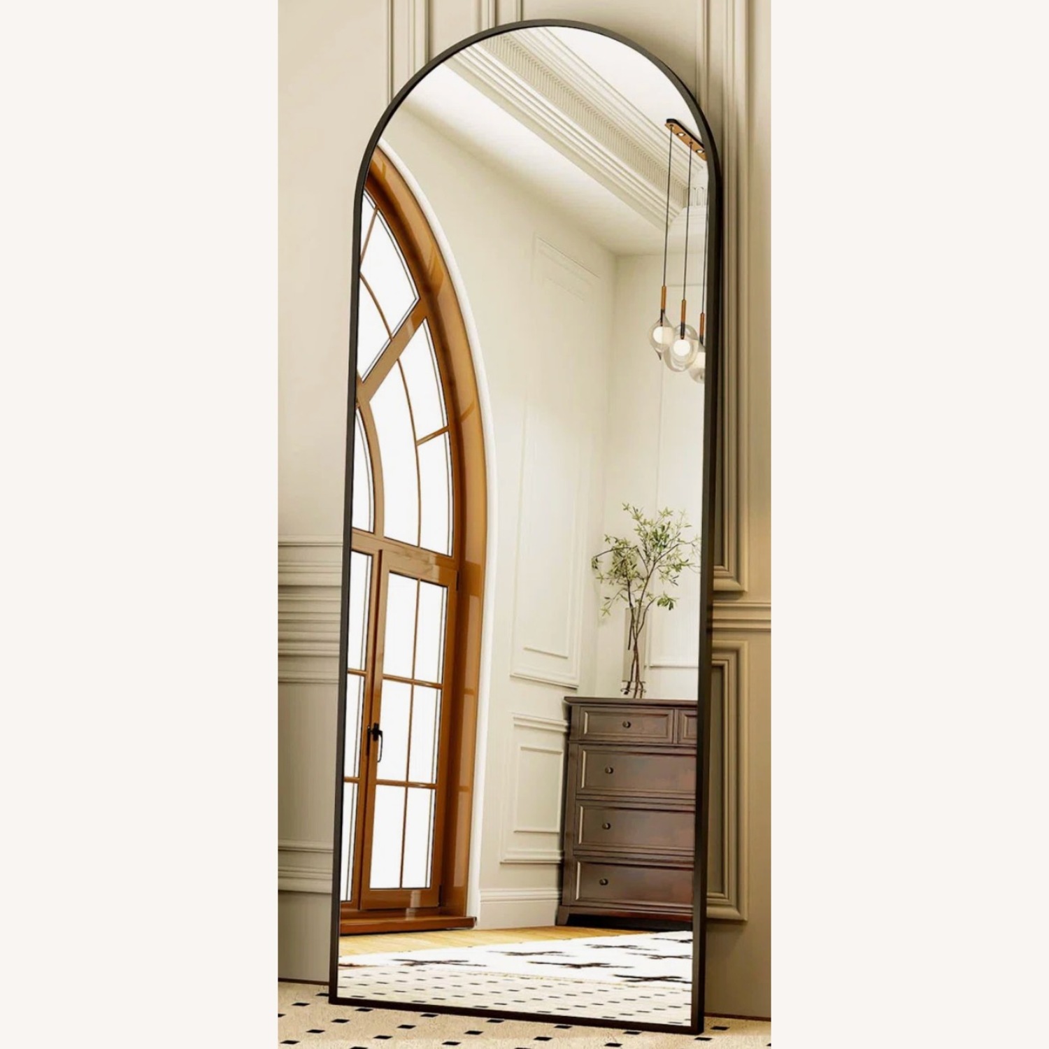 Amazon Black Glass Floor Mirror - image-3