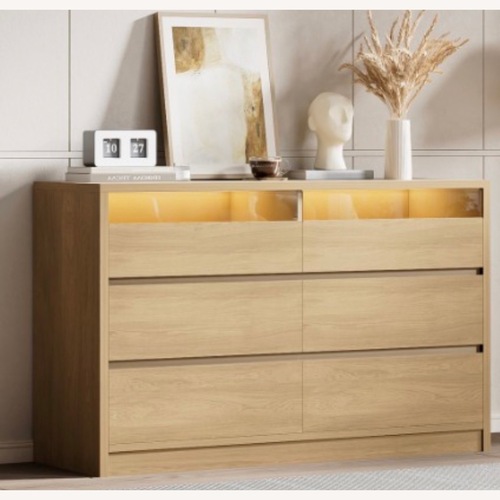Used Wayfair Light Brown Wood Dresser for sale on AptDeco
