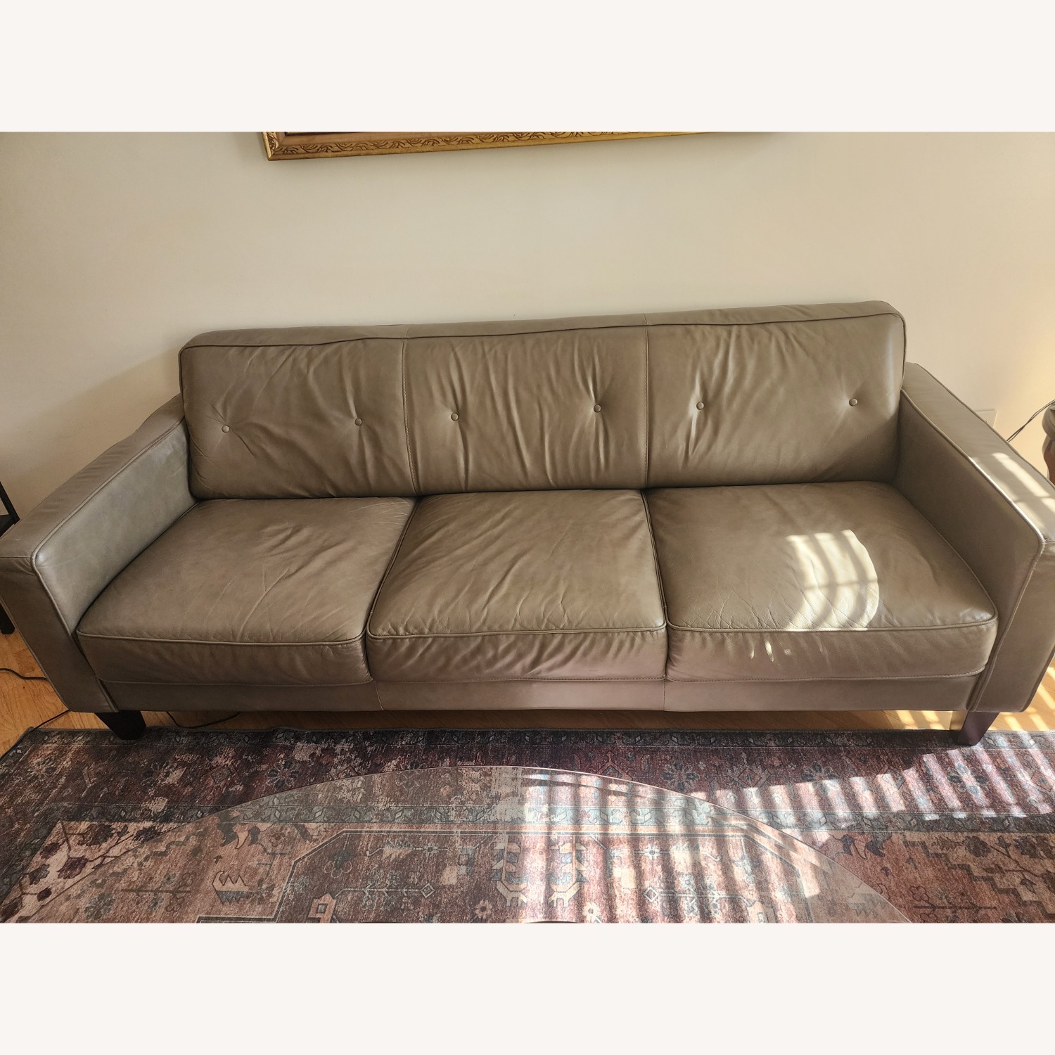 Chateau D'ax Light Brown Leather 3+ Seater Sofa - image-2