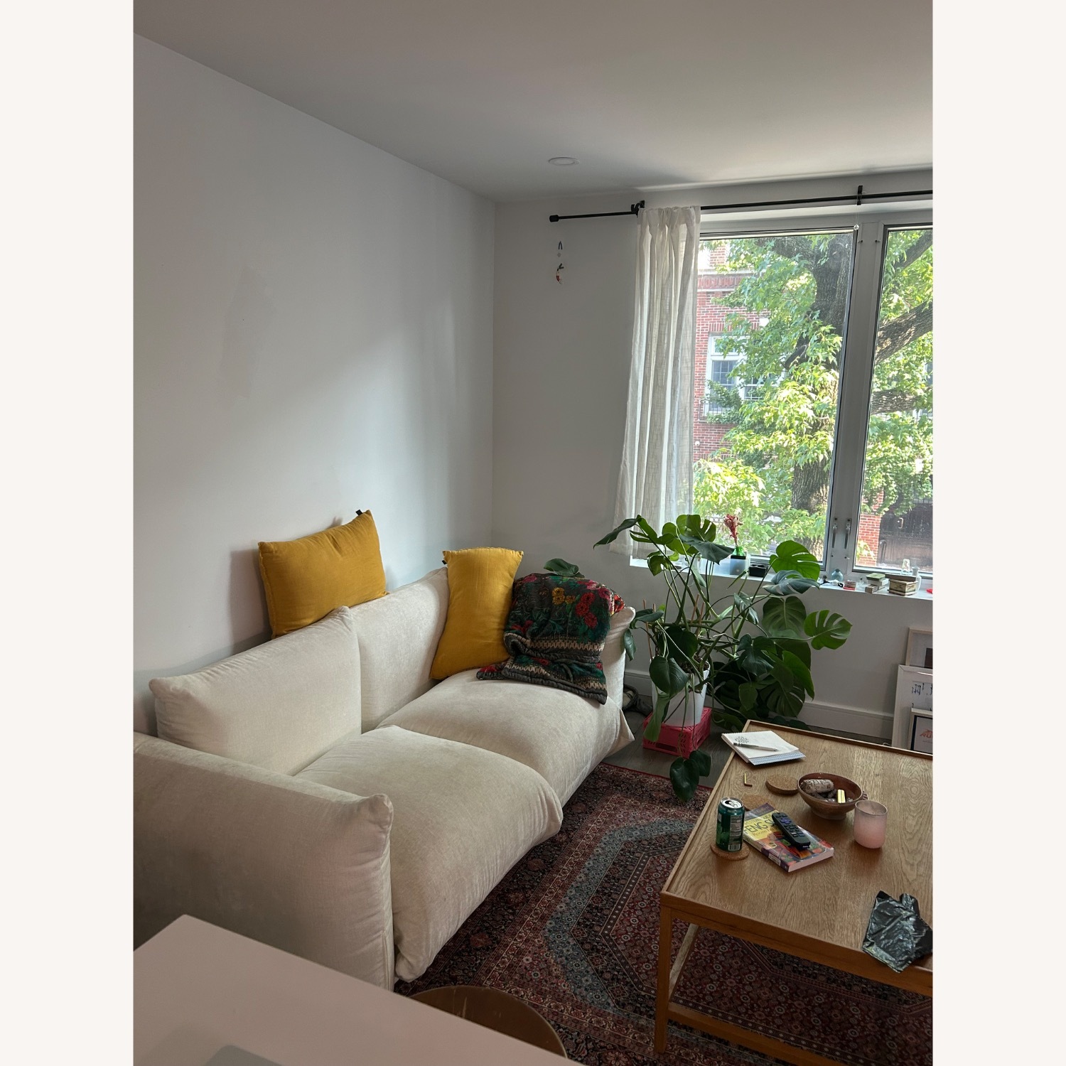 Vintage/Antique White 2 Seater Sofa - image-1