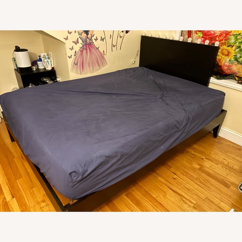 Used West Elm Black Wood Full Bed for sale on AptDeco