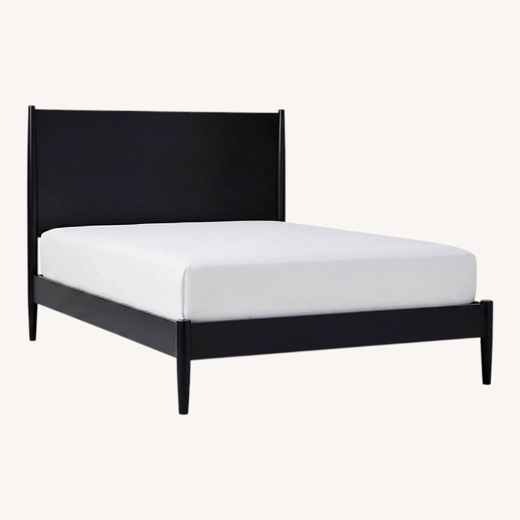 Image of West Elm Black Wood Full Bed