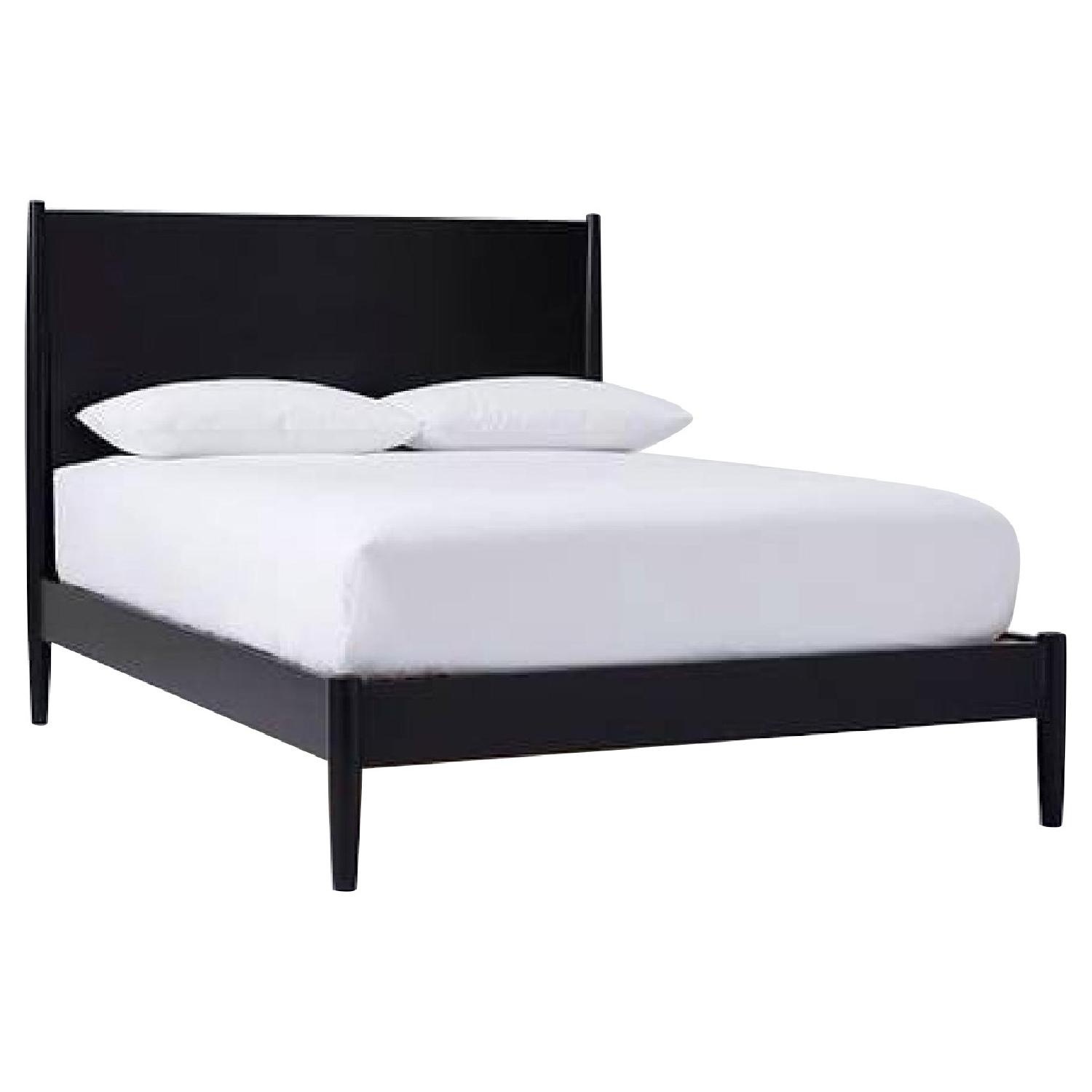 West Elm Black Wood Full Bed - image-4