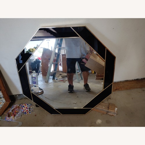 Used Black Glass Wall Mirror for sale on AptDeco