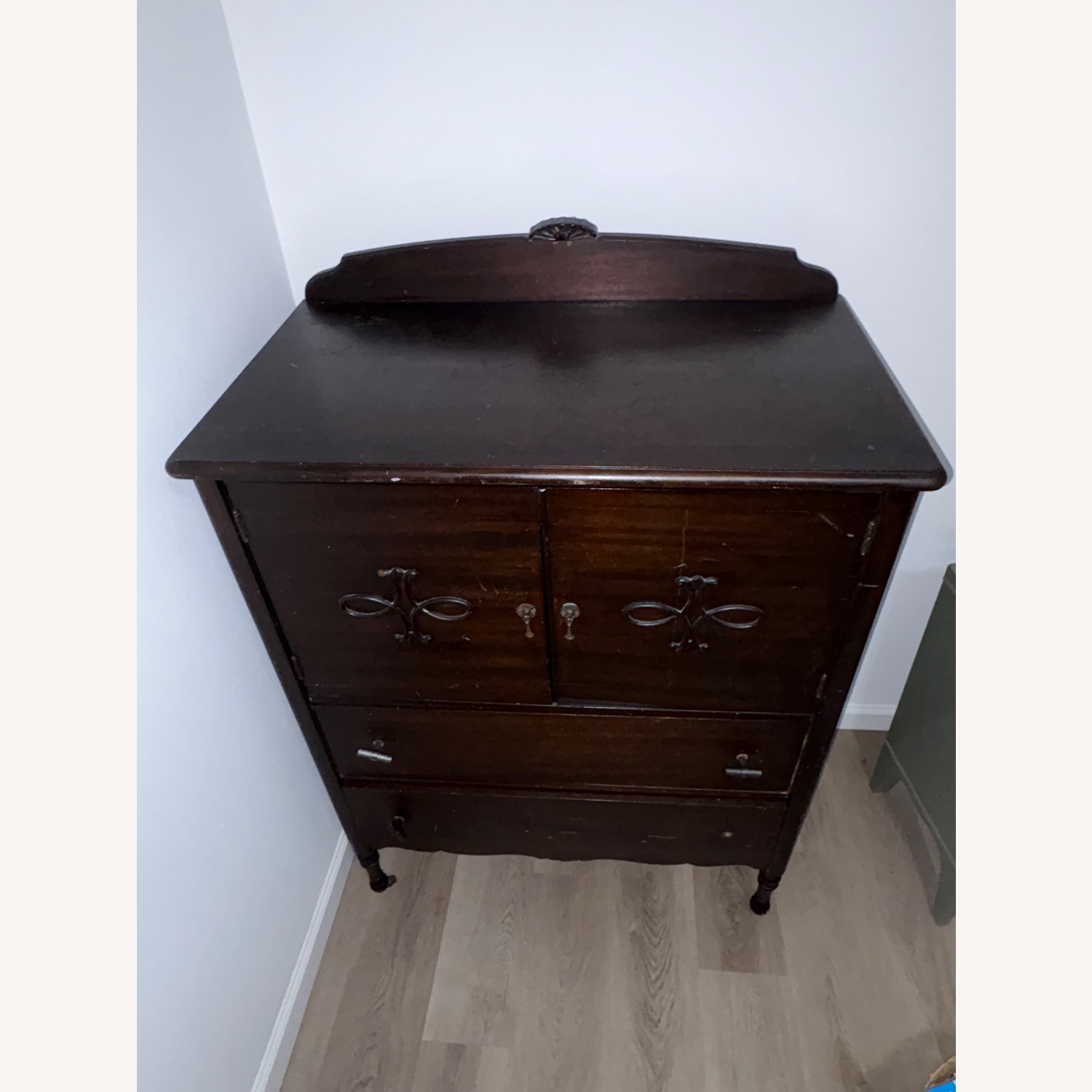 Vintage/Antique Dark Brown Wood Dresser - image-2