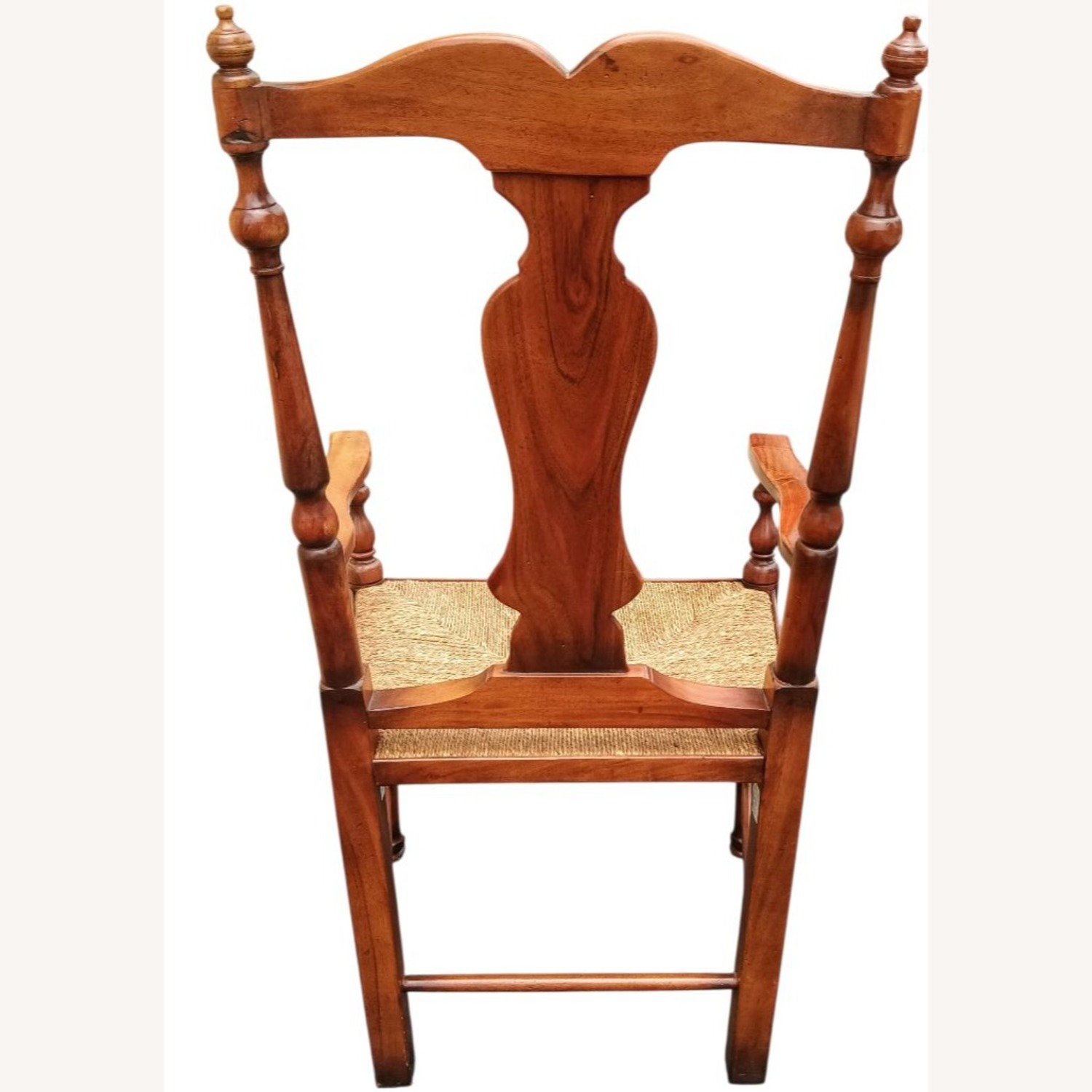 Vintage/Antique Dark Brown Wood Armchair - image-7