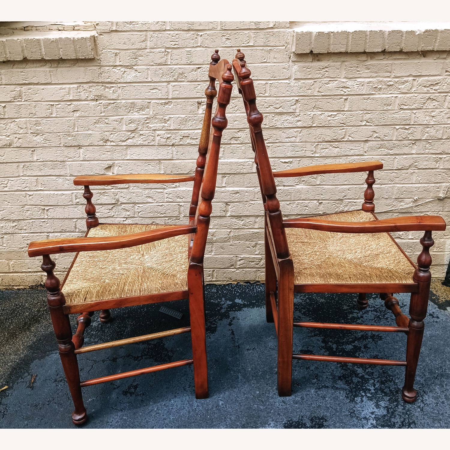 Vintage/Antique Dark Brown Wood Armchair - image-14