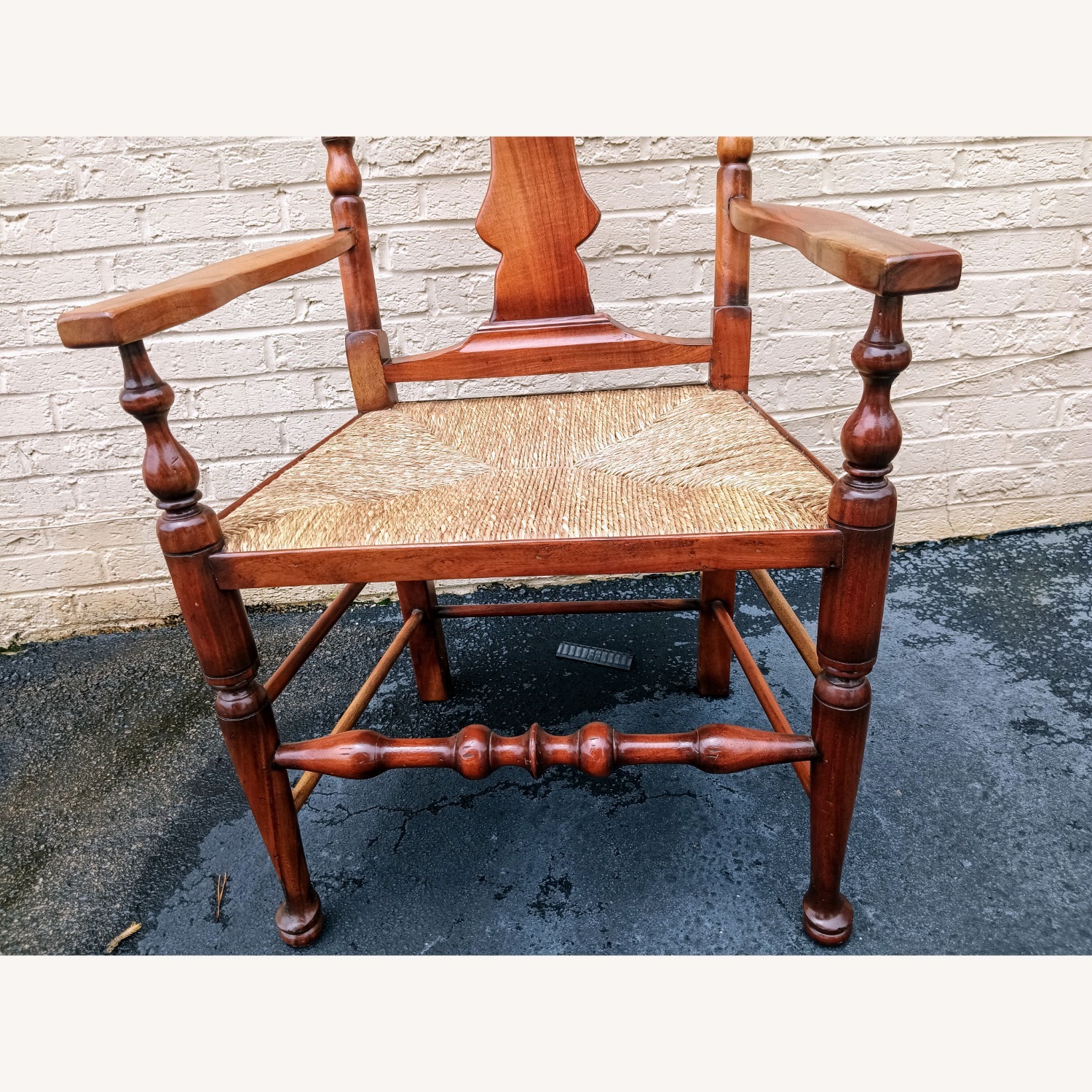 Vintage/Antique Dark Brown Wood Armchair - image-12