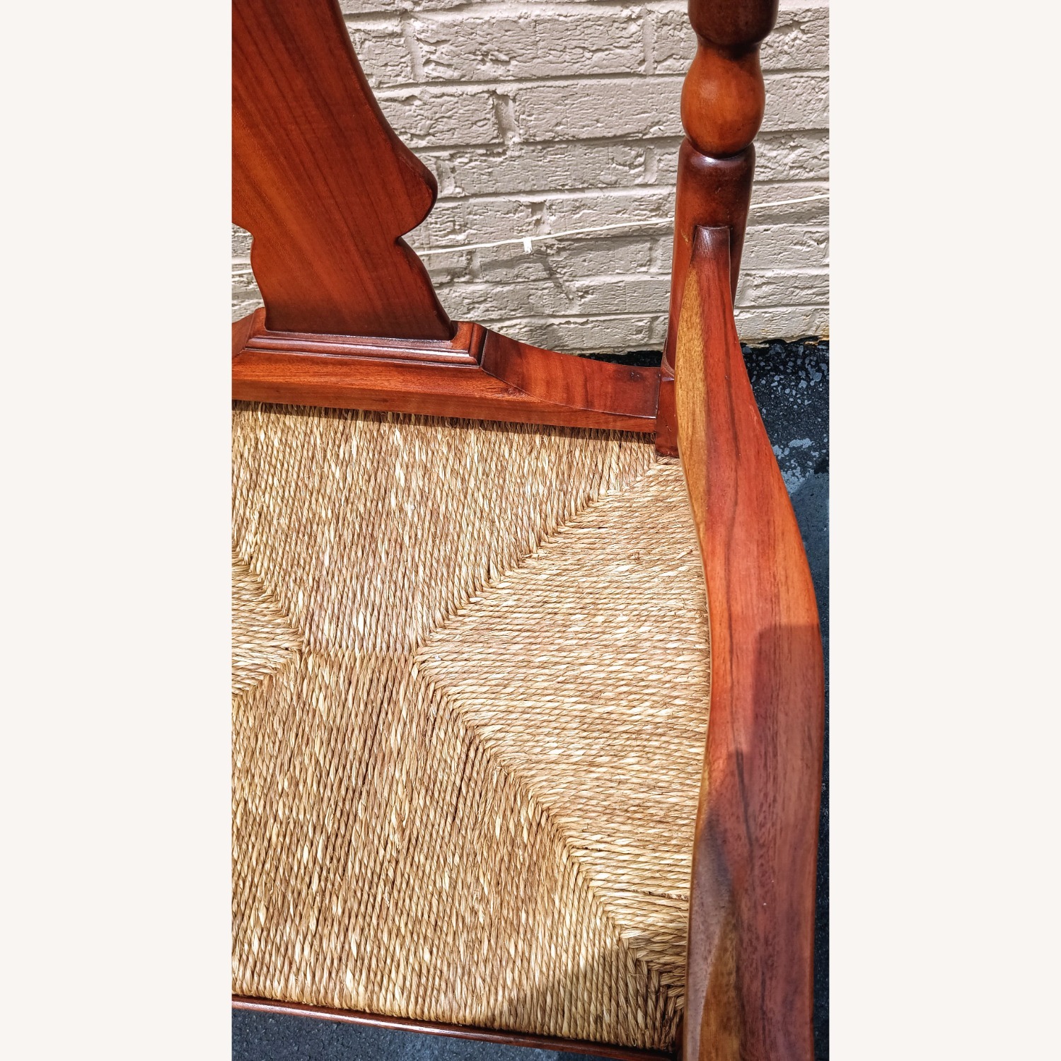 Vintage/Antique Dark Brown Wood Armchair - image-13