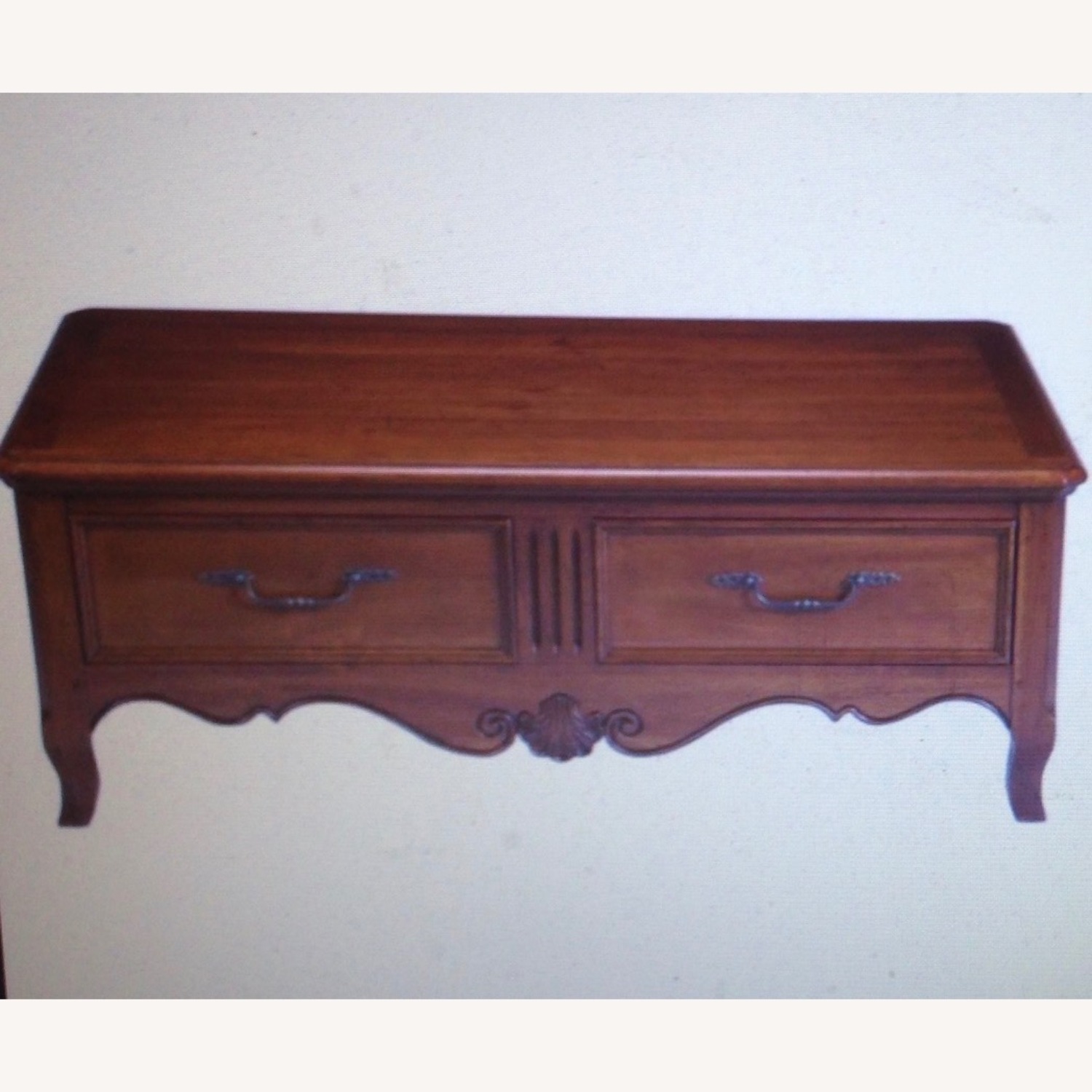 Ethan Allen Light Brown Wood Coffee Table - image-4