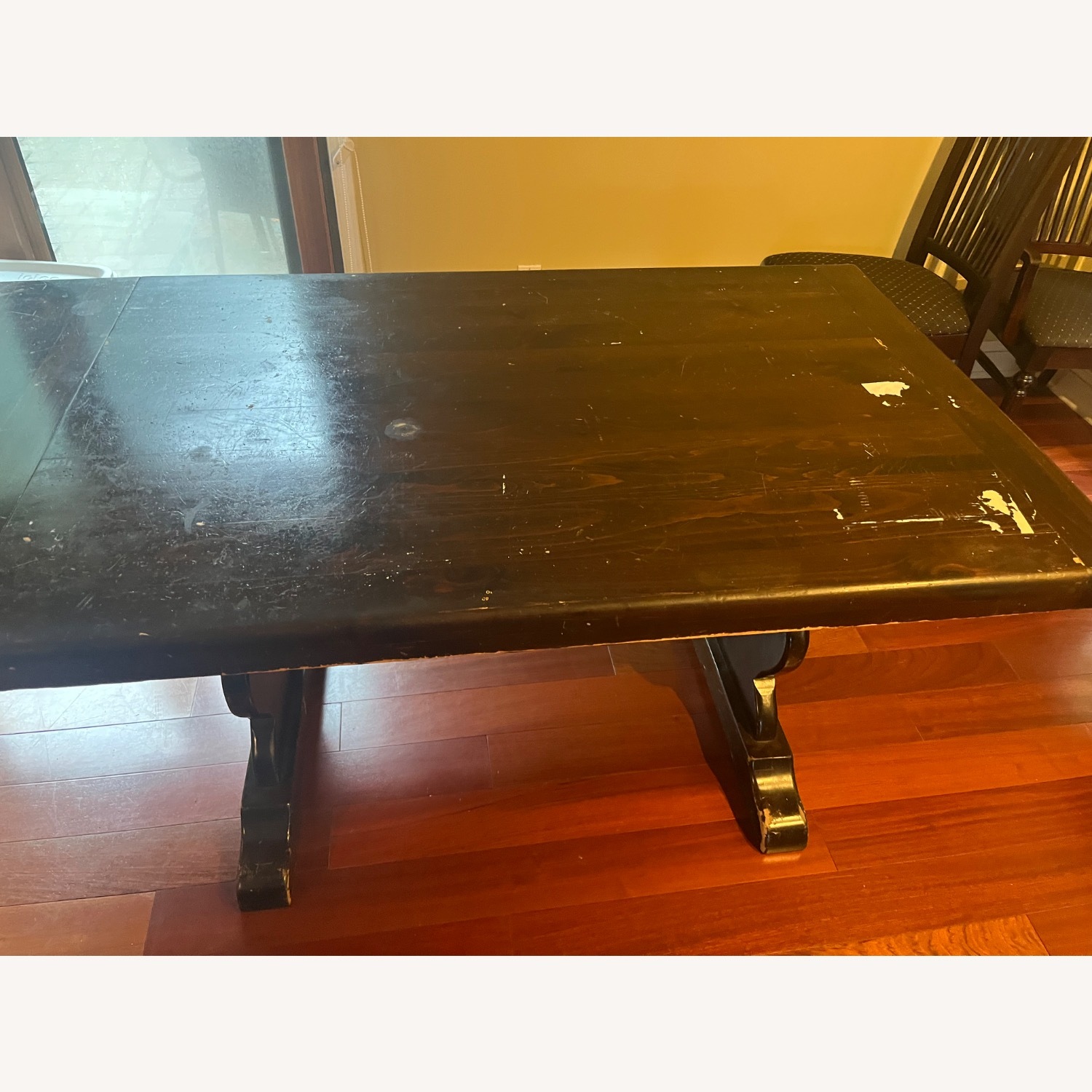 Dark Brown Wood Dining Table - image-4