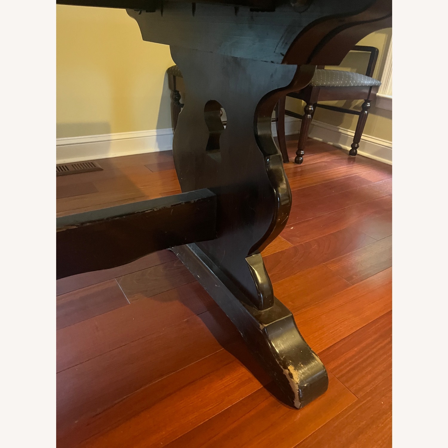 Dark Brown Wood Dining Table - image-3