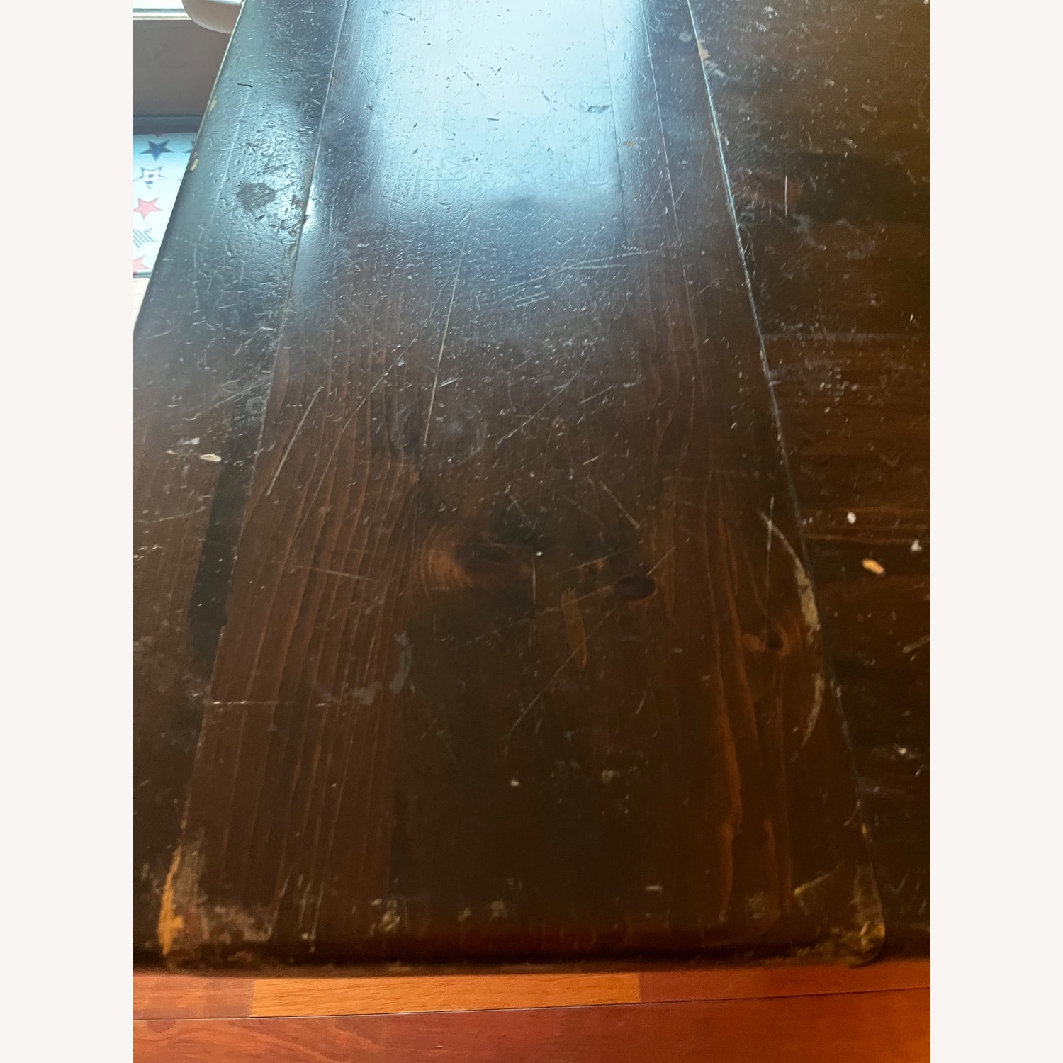 Dark Brown Wood Dining Table - image-2