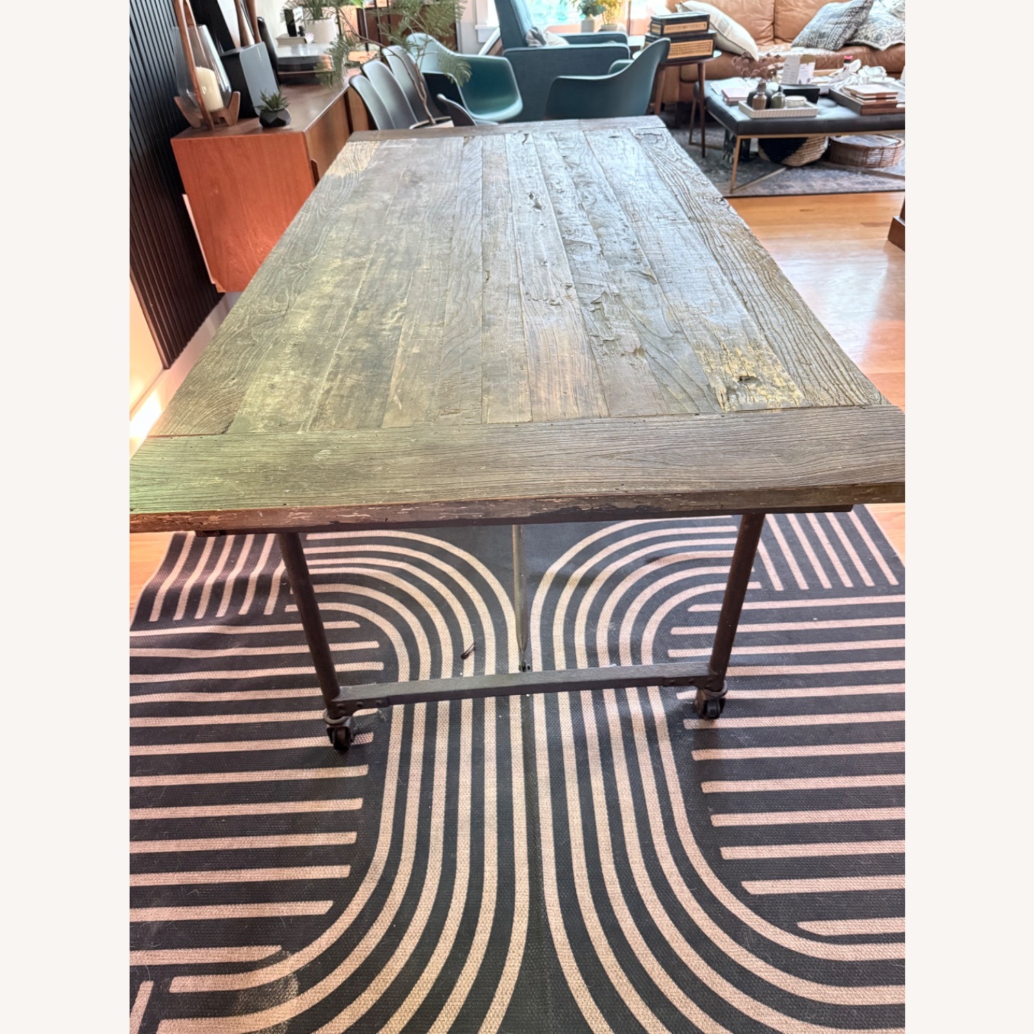 Restoration Hardware Flatiron Natural Reclaimed Wood Dining Table - image-2