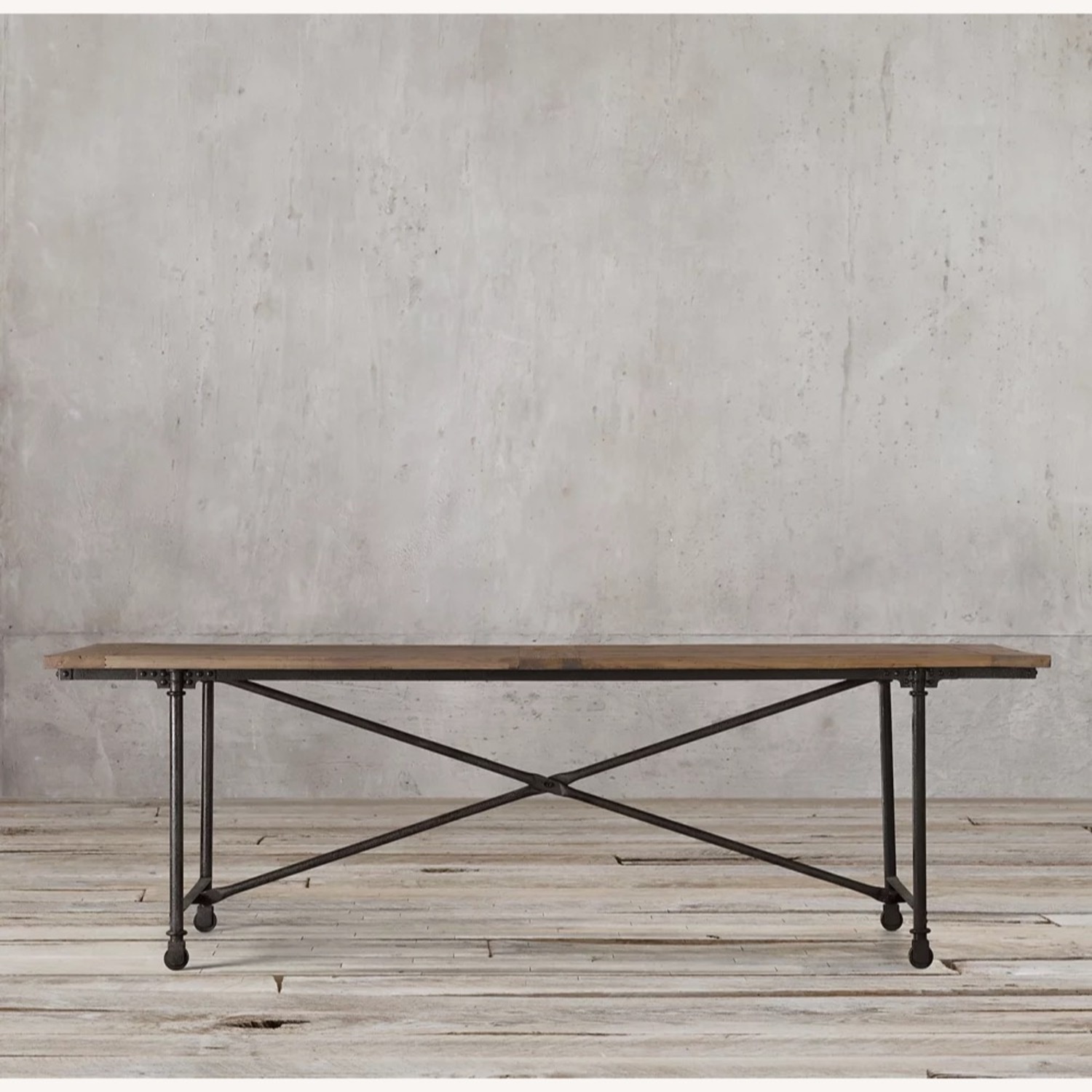 Restoration Hardware Flatiron Natural Reclaimed Wood Dining Table - image-12