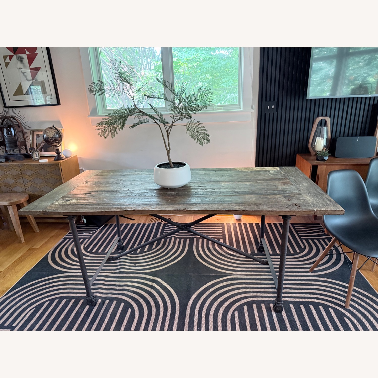 Restoration Hardware Flatiron Natural Reclaimed Wood Dining Table - image-1