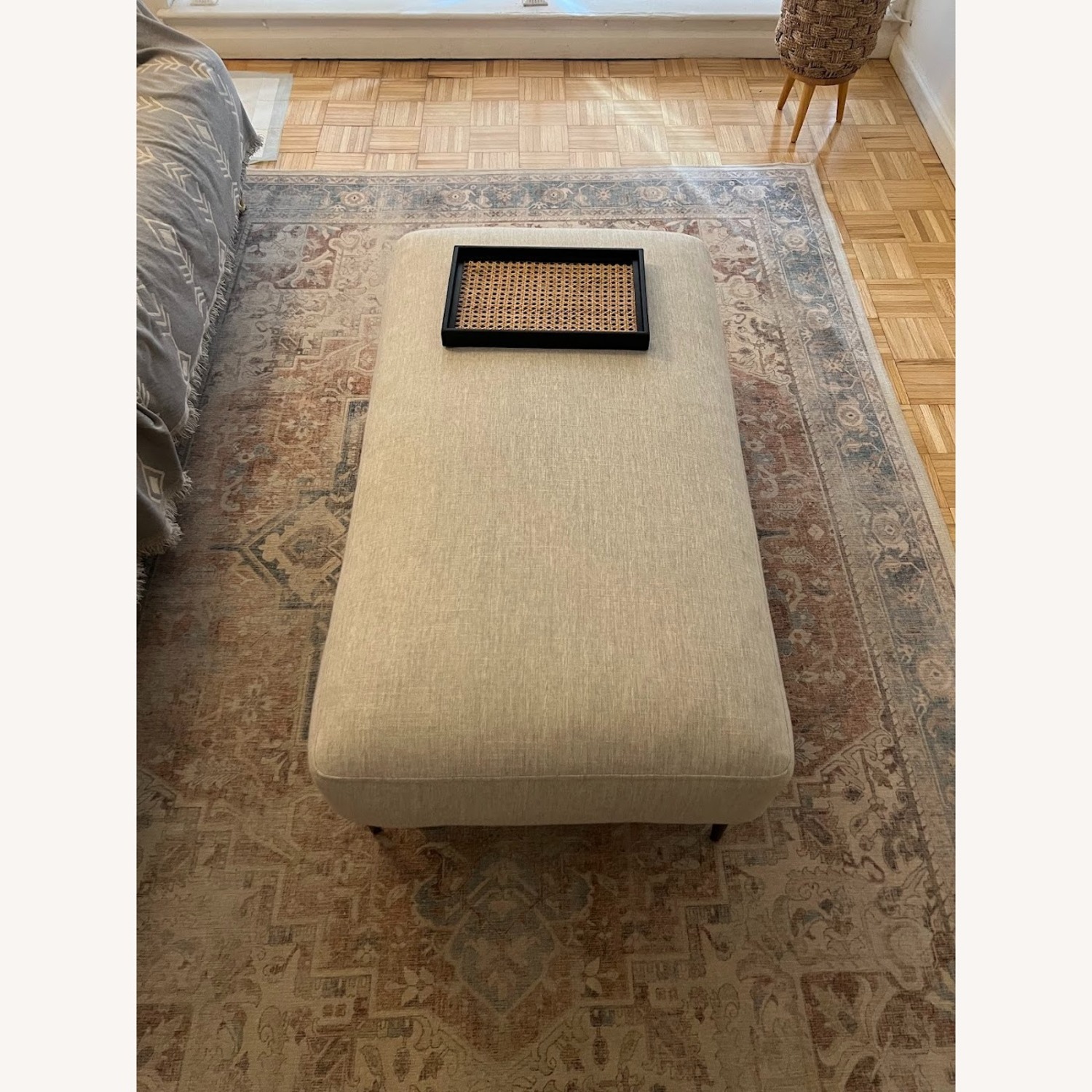 Article Abisko Light Gray Fabric Ottoman - image-4