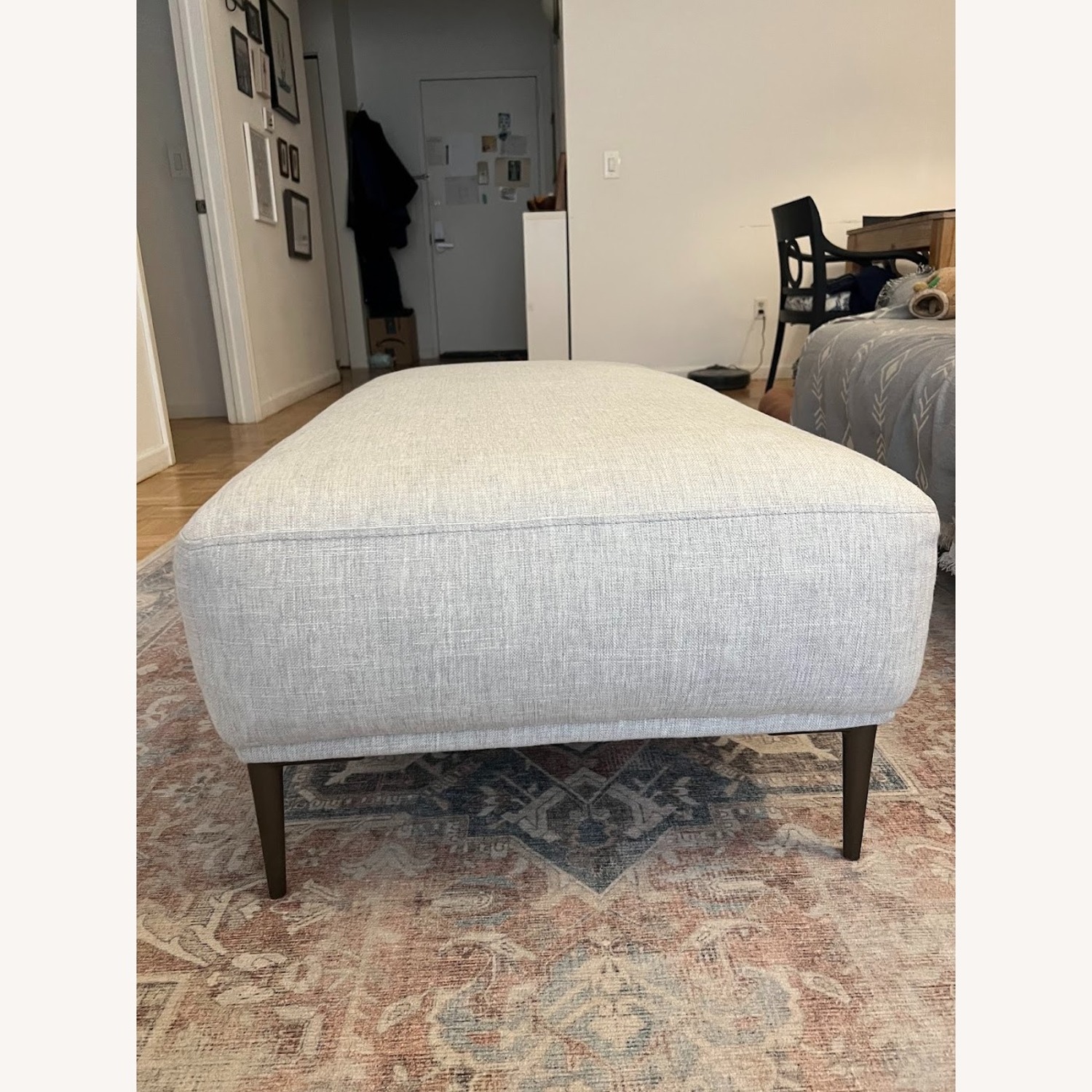 Article Abisko Light Gray Fabric Ottoman - image-3