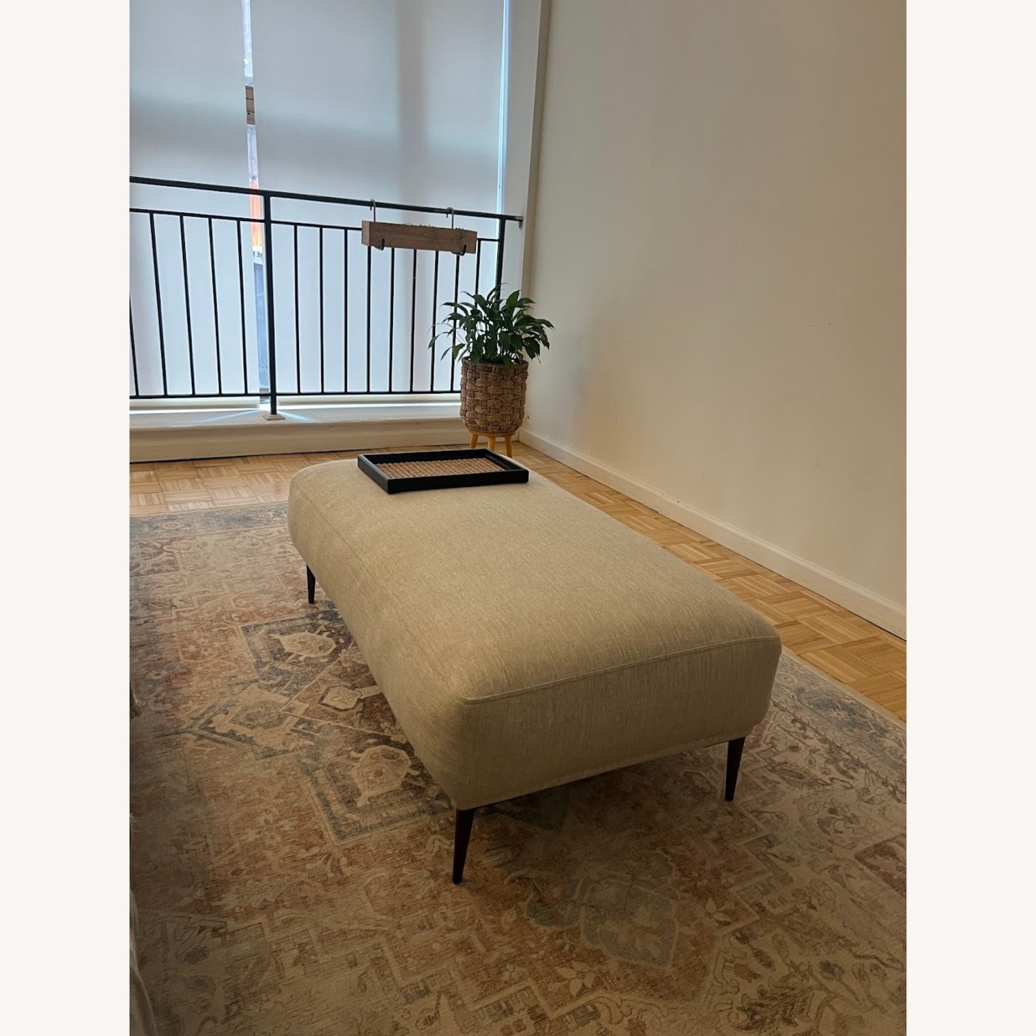 Article Abisko Light Gray Fabric Ottoman - image-2
