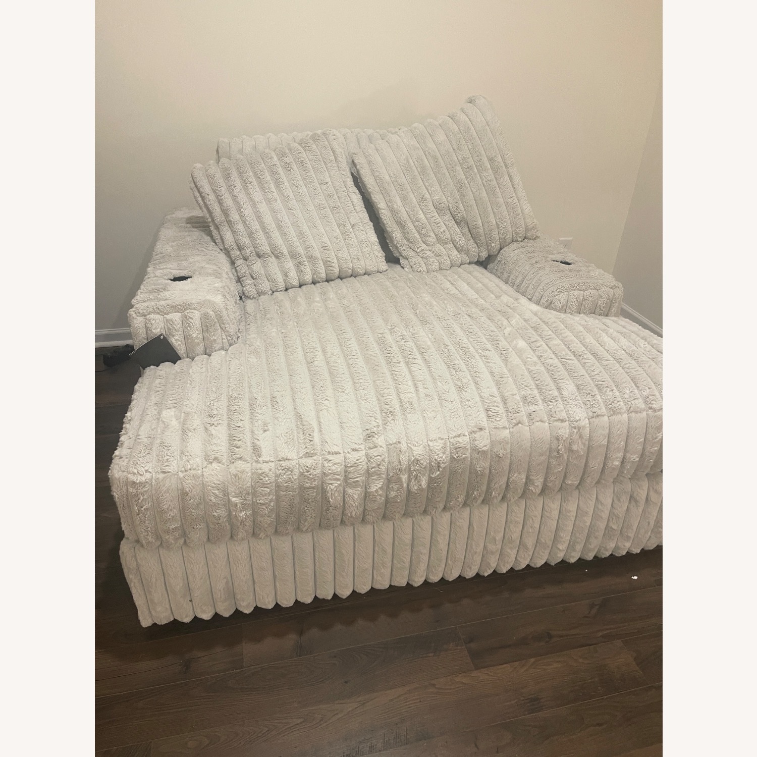 Grey Oversized Chair With Pillows  - image-2