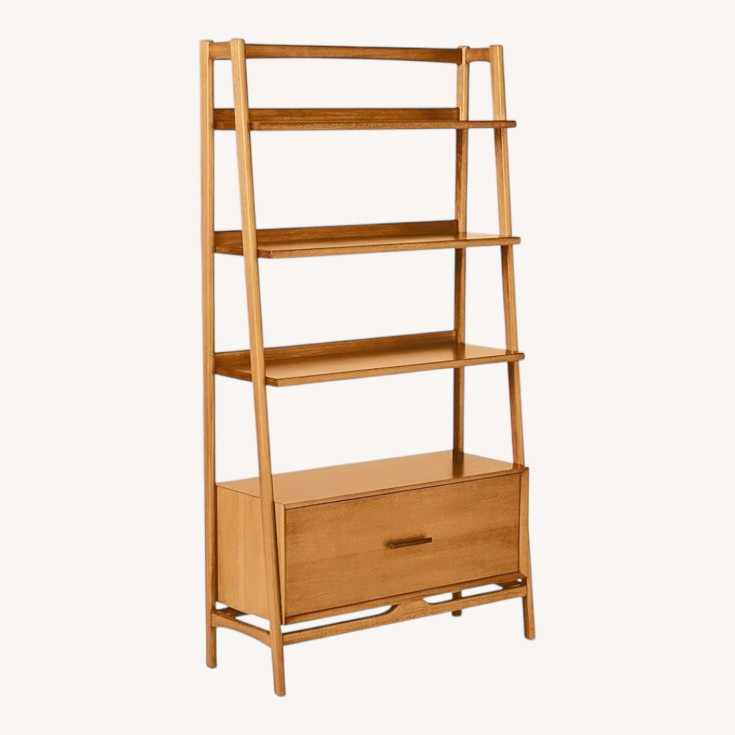 West Elm Mid-Century Bookshelf W Drawer (38") - image-0