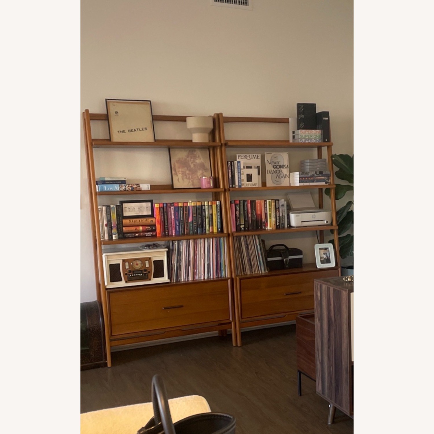 West Elm Mid-Century Bookshelf W Drawer (38") - image-3