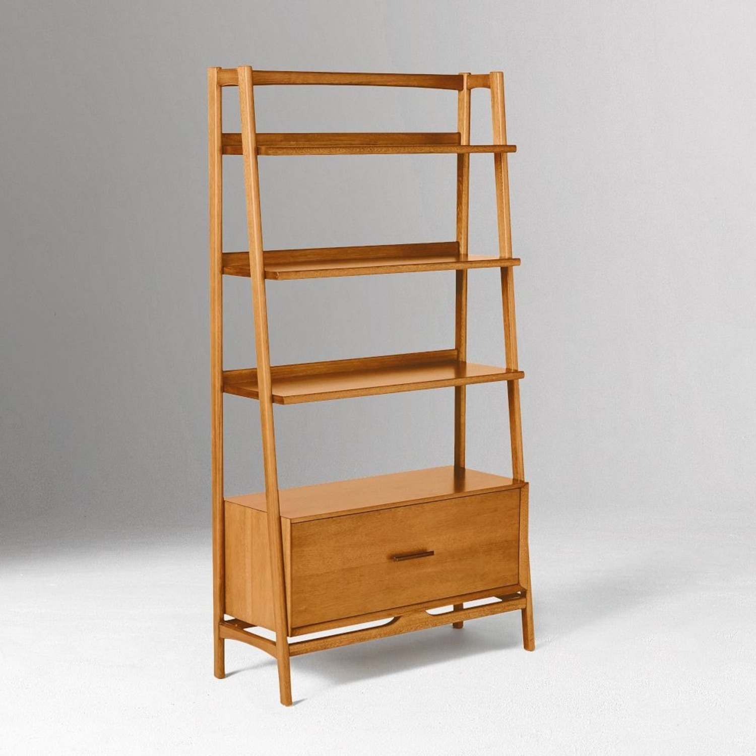 West Elm Mid-Century Bookshelf W Drawer (38") - image-2