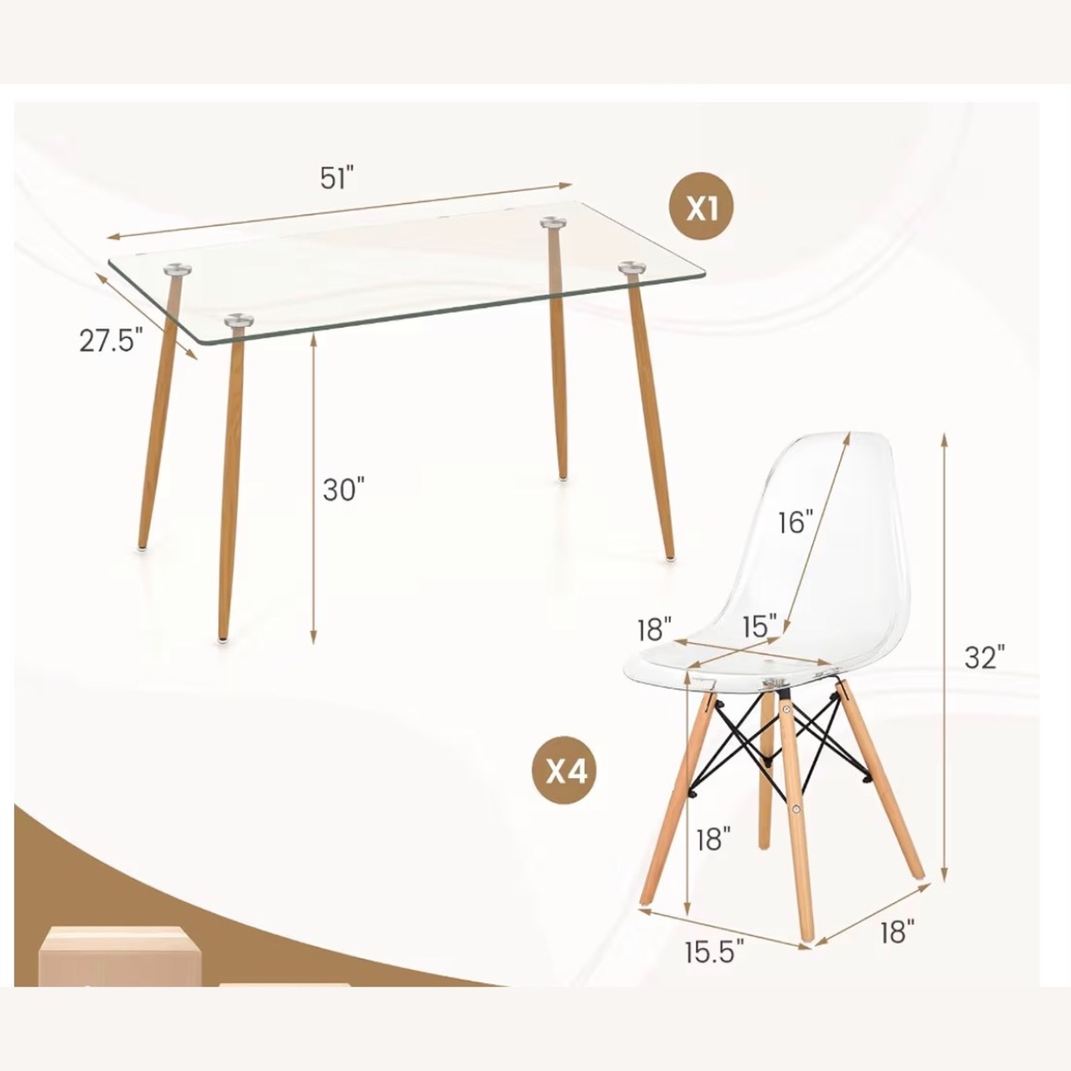 Dining Set with Chairs - image-2